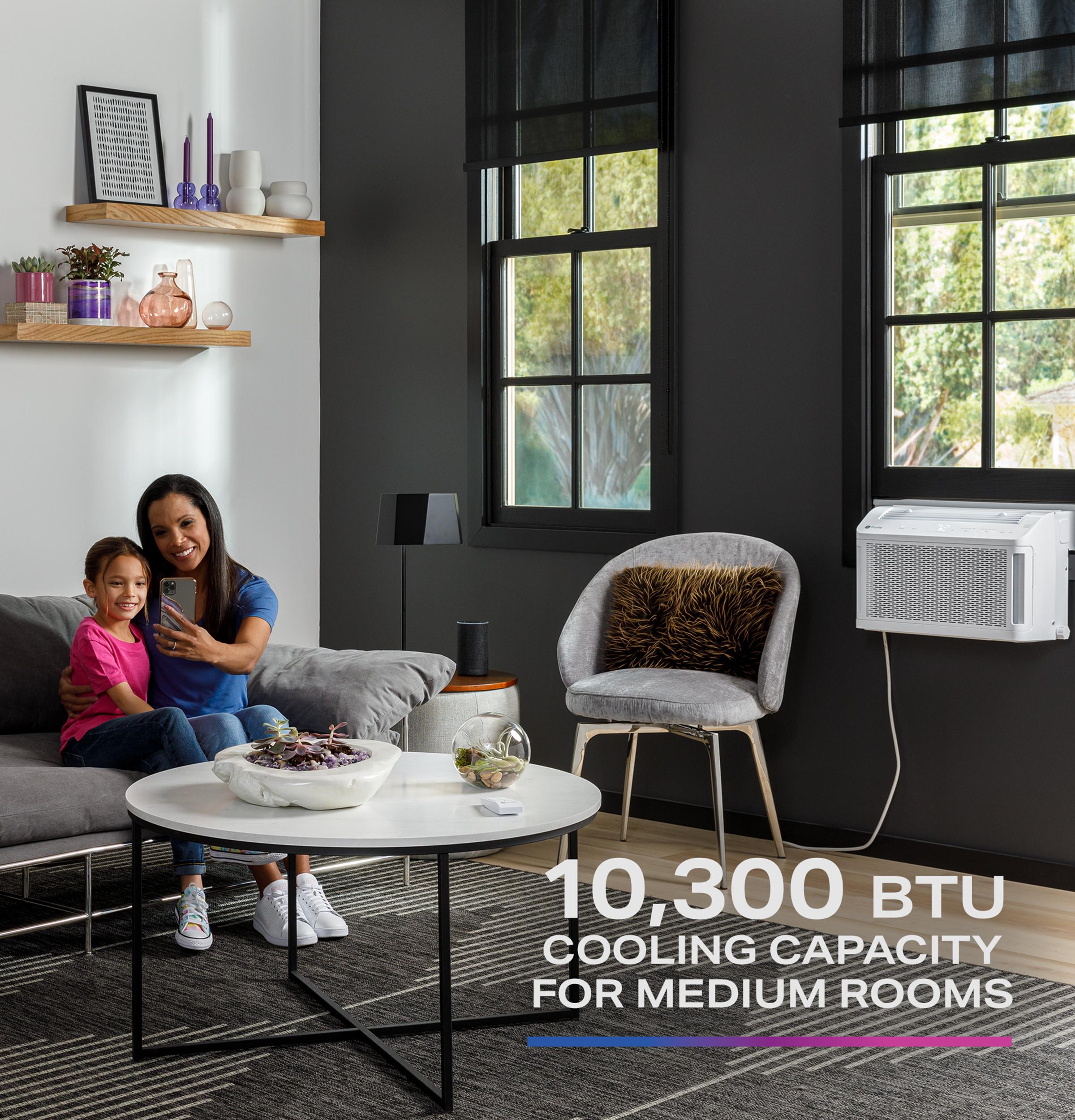 GE APPLIANCES PHNT10CC GE Profile ClearView(TM) ENERGY STAR(R) 10,300 BTU Inverter Smart Ultra Quiet Window Air Conditioner for Medium Rooms up to 450 sq. ft. - PHNT10CC-KT