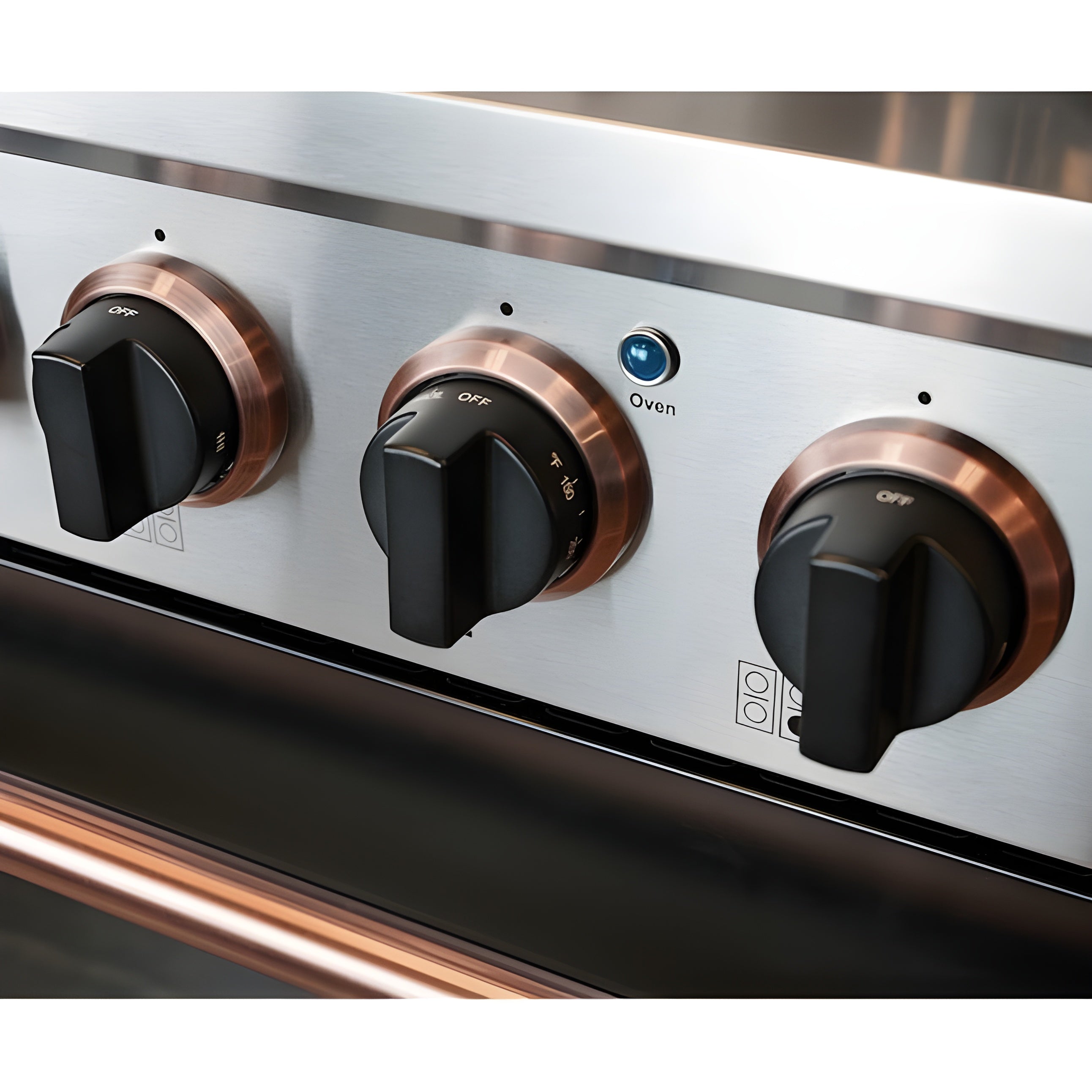 Kucht 36" Pro-Style Propane Gas Dual Fuel Range in Black with Rose Gold Accents - KDF362/LP-K-ROSE