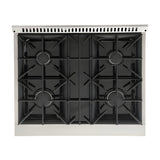Kucht 30" Pro-Style Natural Gas Dual Fuel Range in White with Rose Gold Accents -  KDF302-W-ROSE