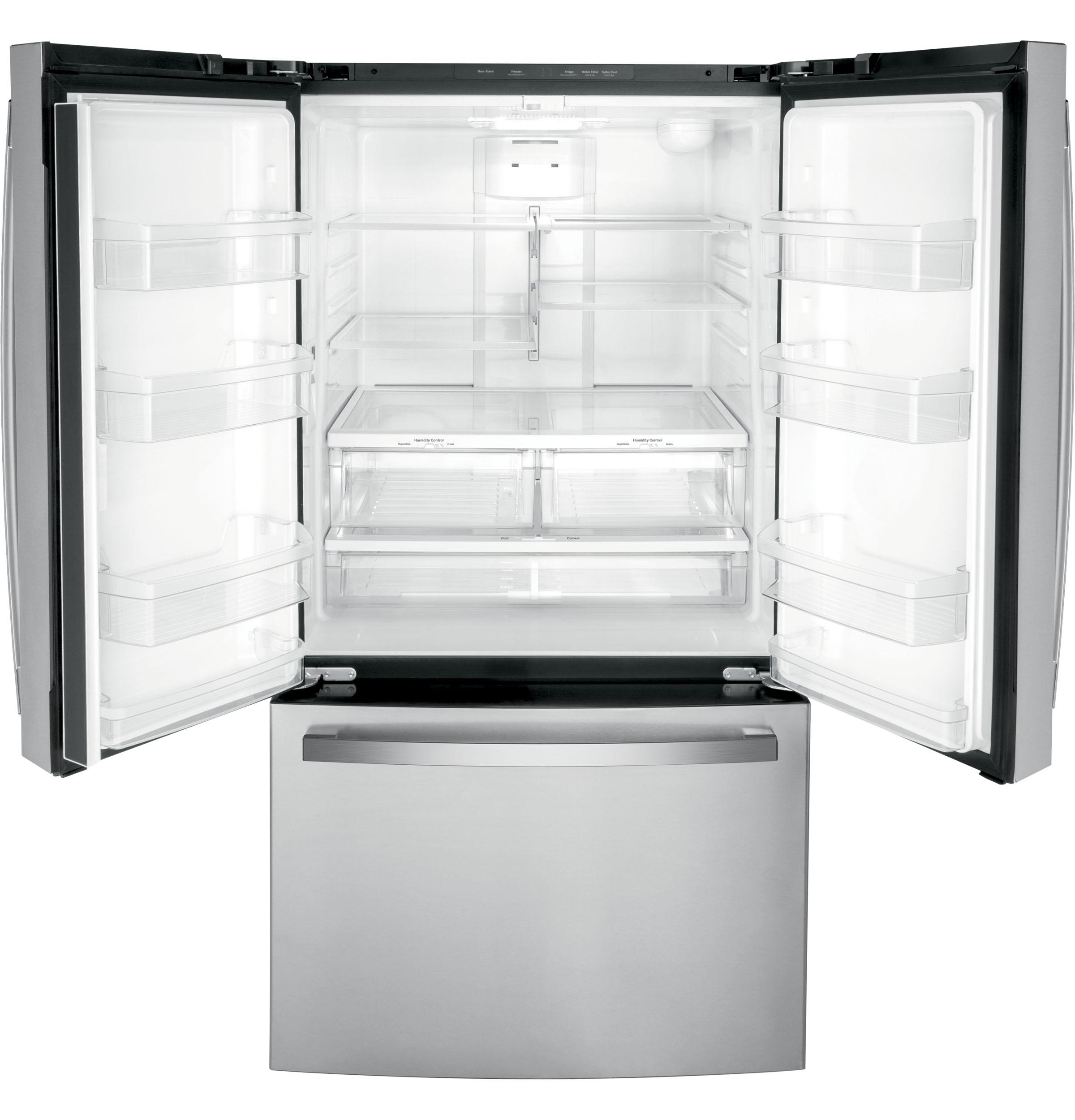 GE APPLIANCES GWE22JYMFS GE(R) ENERGY STAR(R) 21.9 Cu. Ft. Fingerprint Resistant Counter-Depth French-Door Refrigerator - GWE22JYMFS-KT