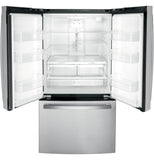 GE APPLIANCES GWE22JYMFS GE(R) ENERGY STAR(R) 21.9 Cu. Ft. Fingerprint Resistant Counter-Depth French-Door Refrigerator - GWE22JYMFS-KT