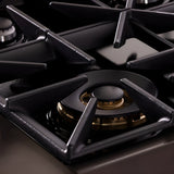 Kucht Gemstone Professional 36" 5.2 cu. ft. Natural Gas Range in Titanium Stainless Steel with Gold Accents - KEG363