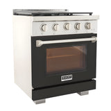 Kucht Professional 30" 4.2 cu. ft. Propane Gas Range in Black with Silver Accents - KFX300/LP-BK