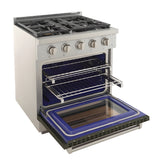 Kucht Professional 30" 4.2 cu. ft. Natural Gas Range in Olive Green with True Simmer Burners - KFX3000X-G