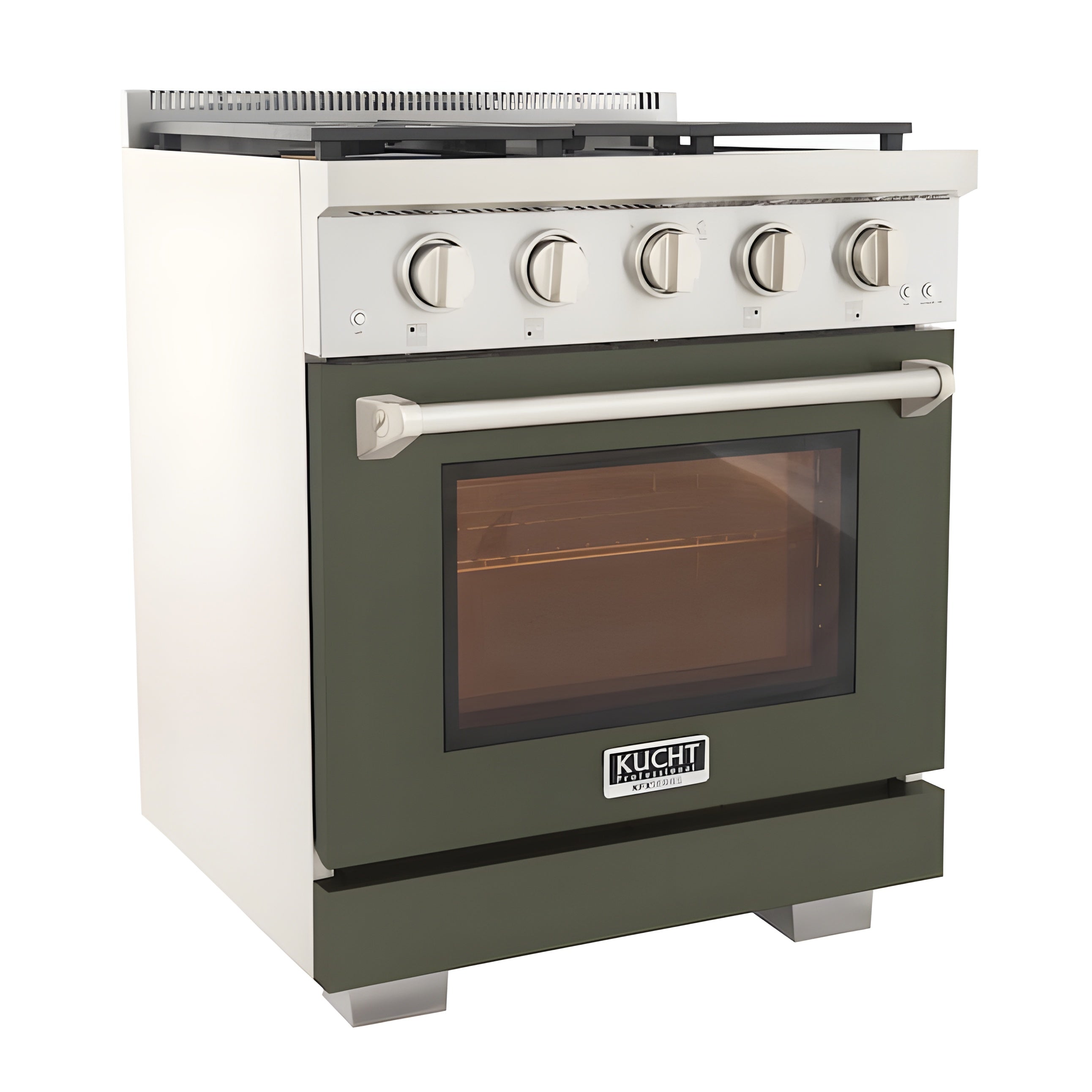 Kucht Professional 30" 4.2 cu. ft. Natural Gas Range in Olive Green with True Simmer Burners - KFX3000X-G