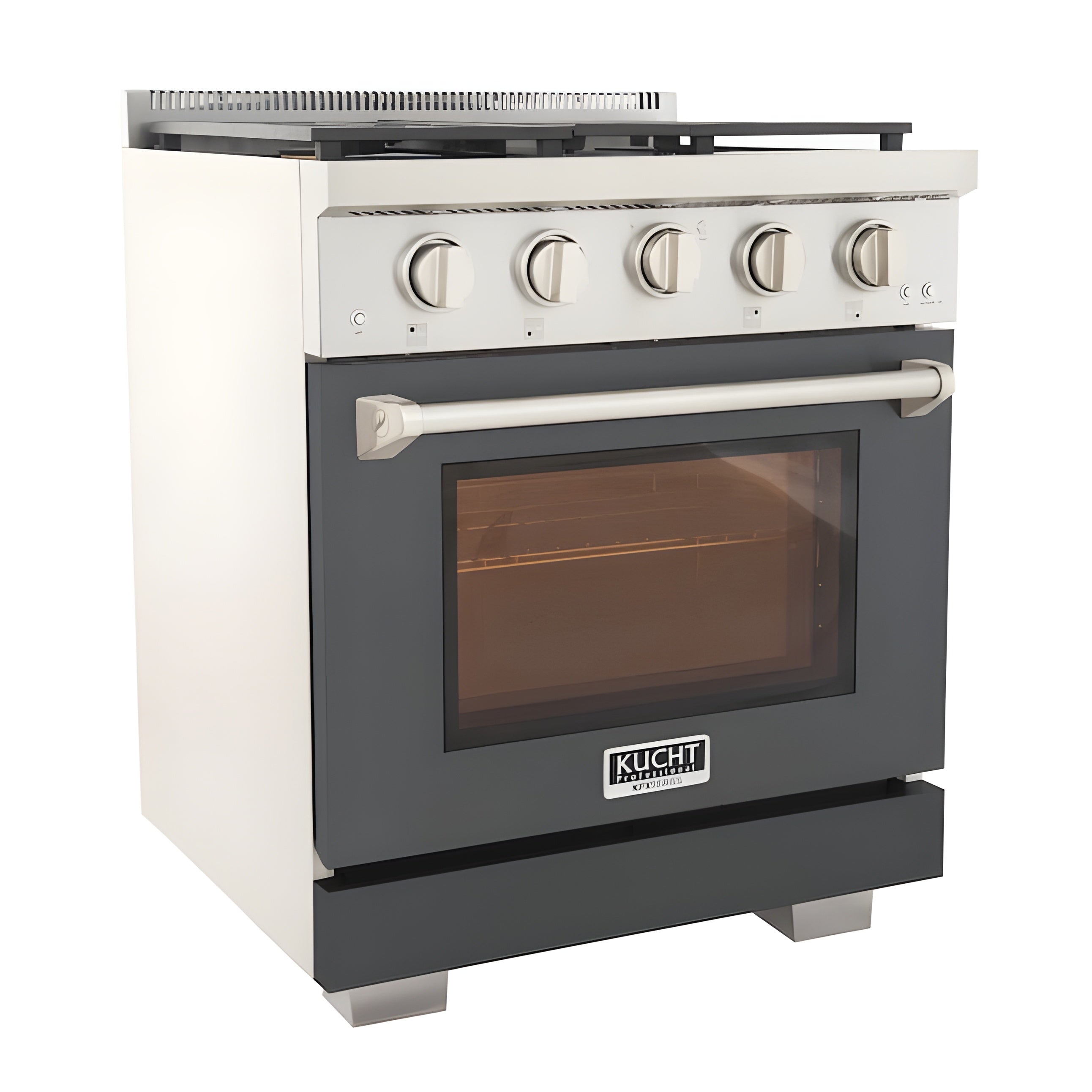 Kucht Professional 30" 4.2 cu. ft. Natural Gas Range in Cement Gray with Silver Accents - KFX300-GY