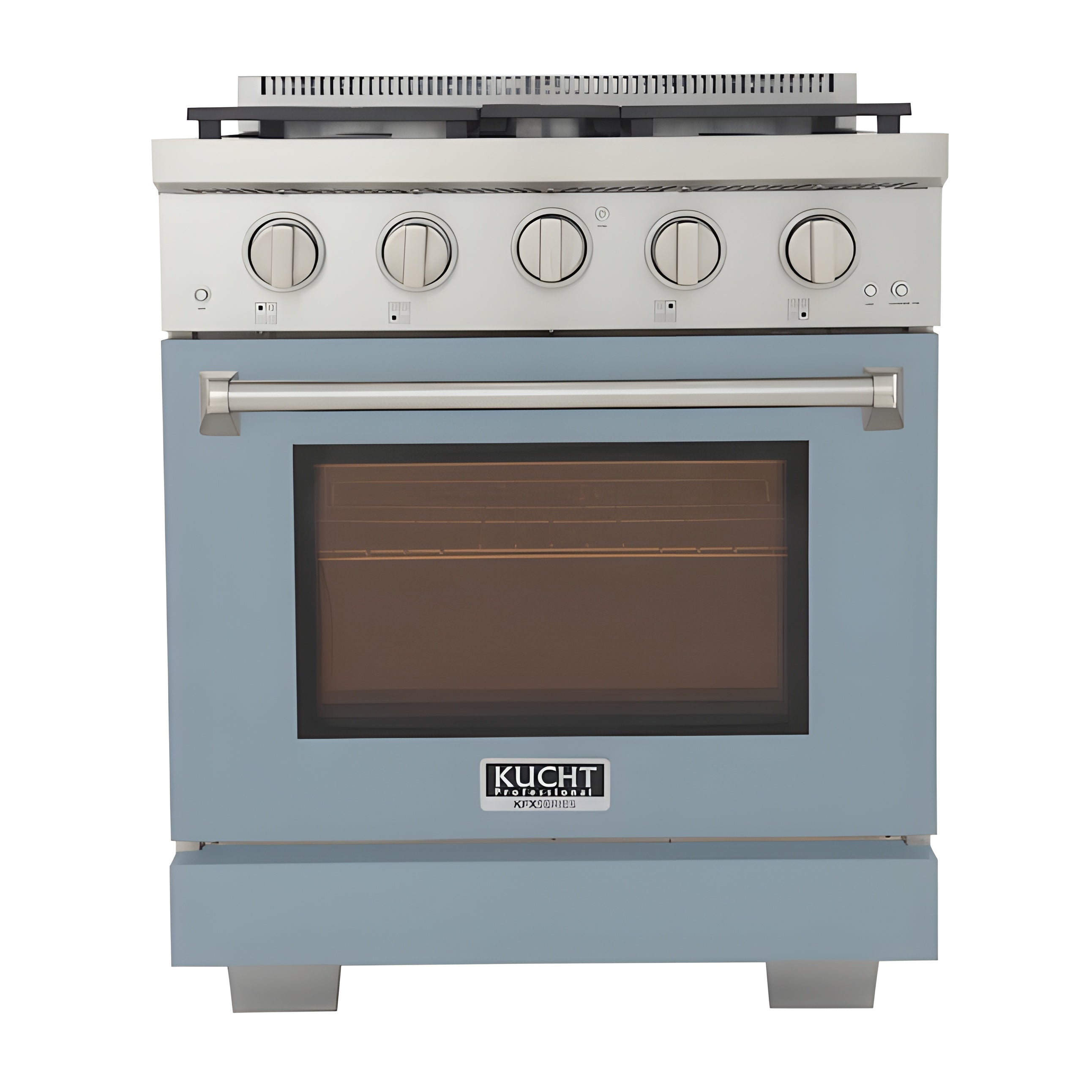 Kucht Professional 30" 4.2 cu. ft. Natural Gas Range in Light Blue with Silver Accents - KFX300-LB