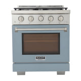 Kucht Professional 30" 4.2 cu. ft. Natural Gas Range in Light Blue with Silver Accents - KFX300-LB
