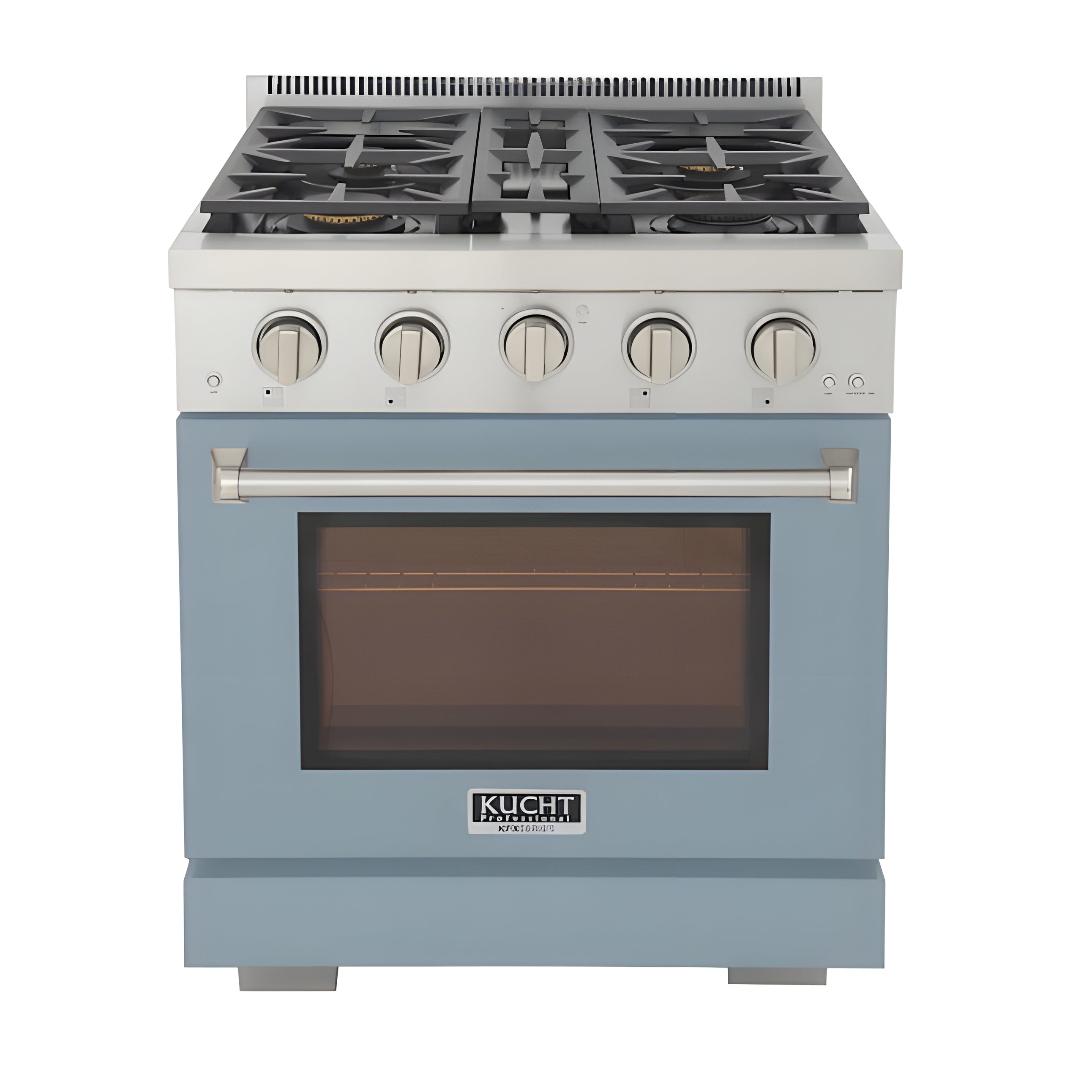 Kucht Professional 30" 4.2 cu. ft. Natural Gas Range in Light Blue with Silver Accents - KFX300-LB