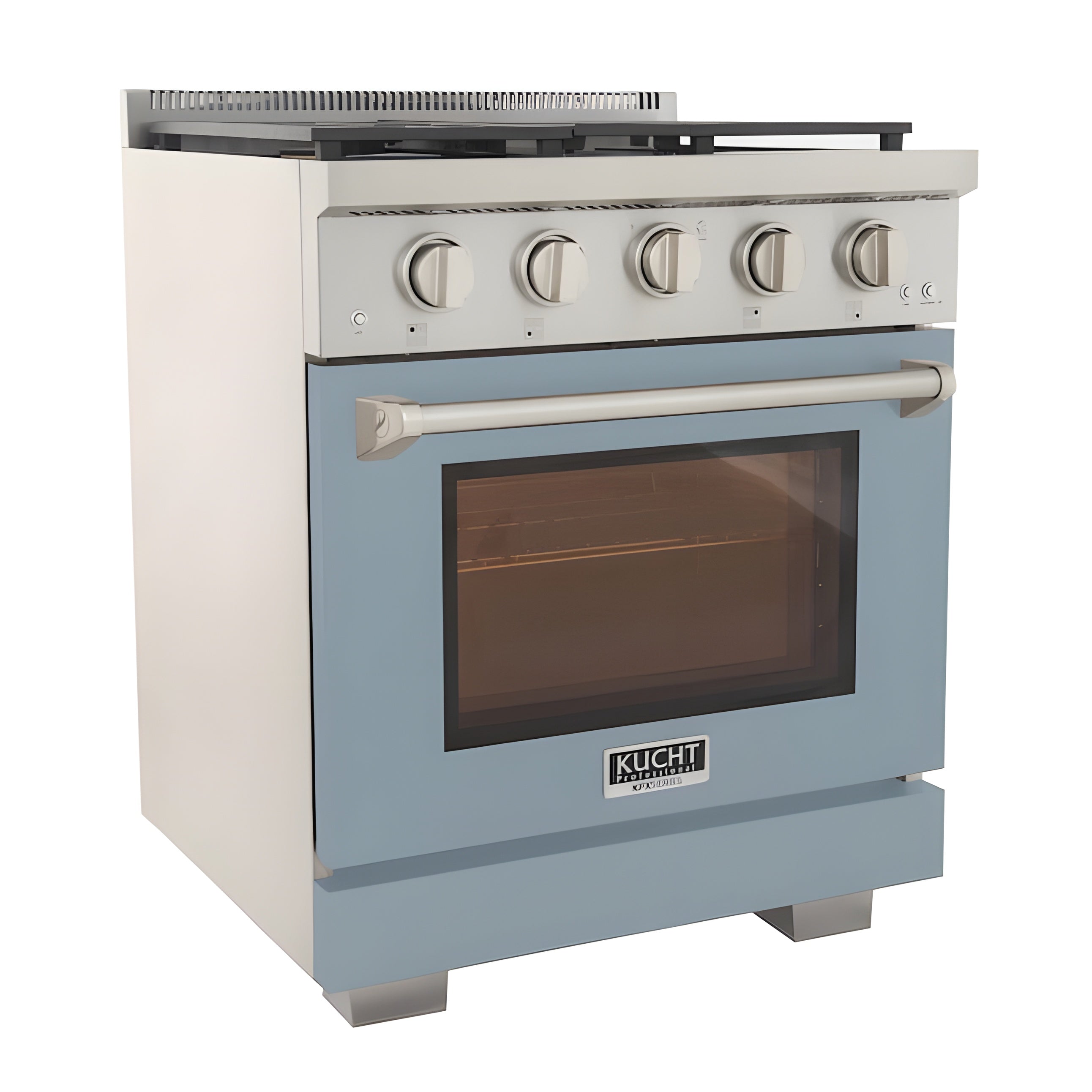 Kucht Professional 30" 4.2 cu. ft. Natural Gas Range in Light Blue with Silver Accents - KFX300-LB