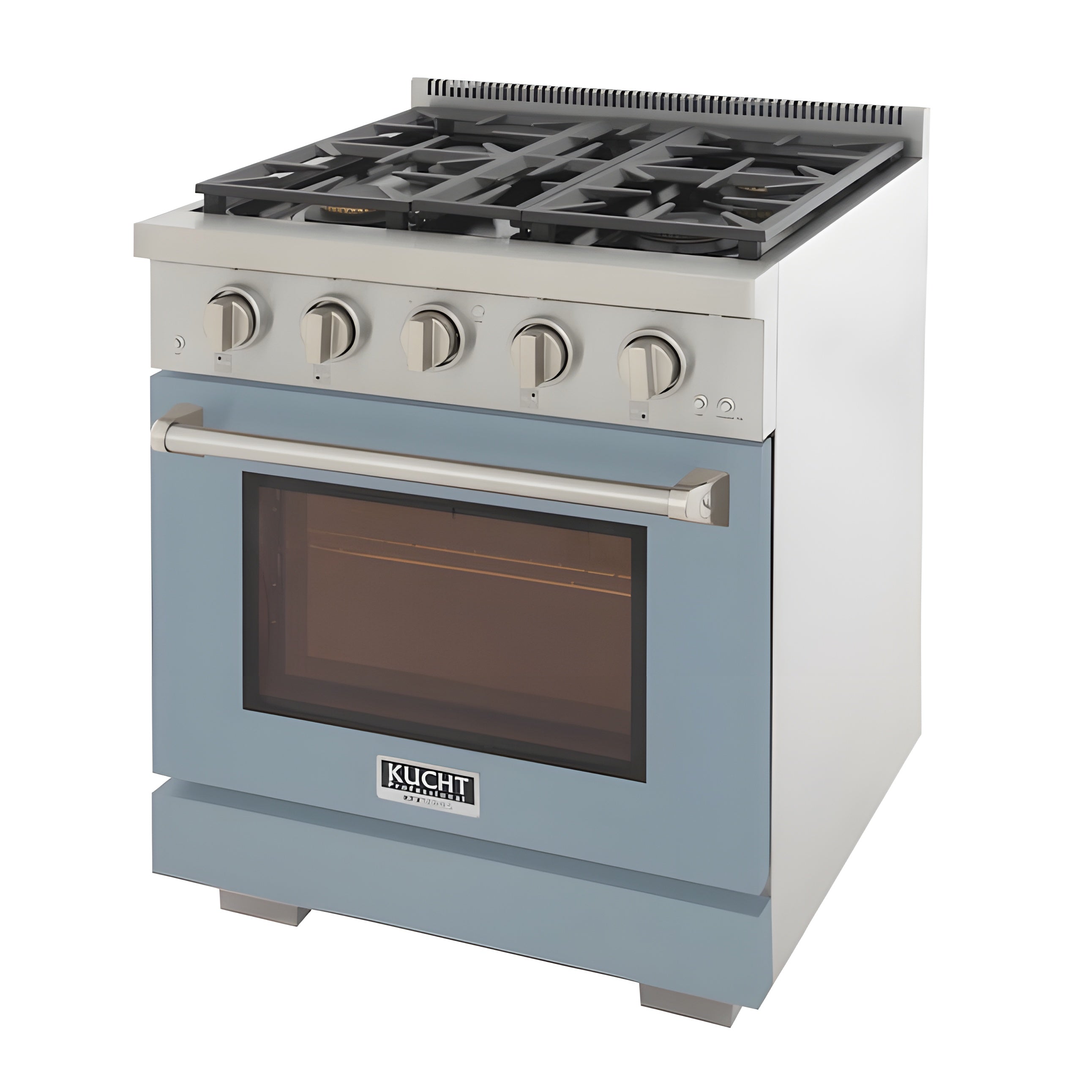 Kucht Professional 30" 4.2 cu. ft. Natural Gas Range in Light Blue with Silver Accents - KFX300-LB