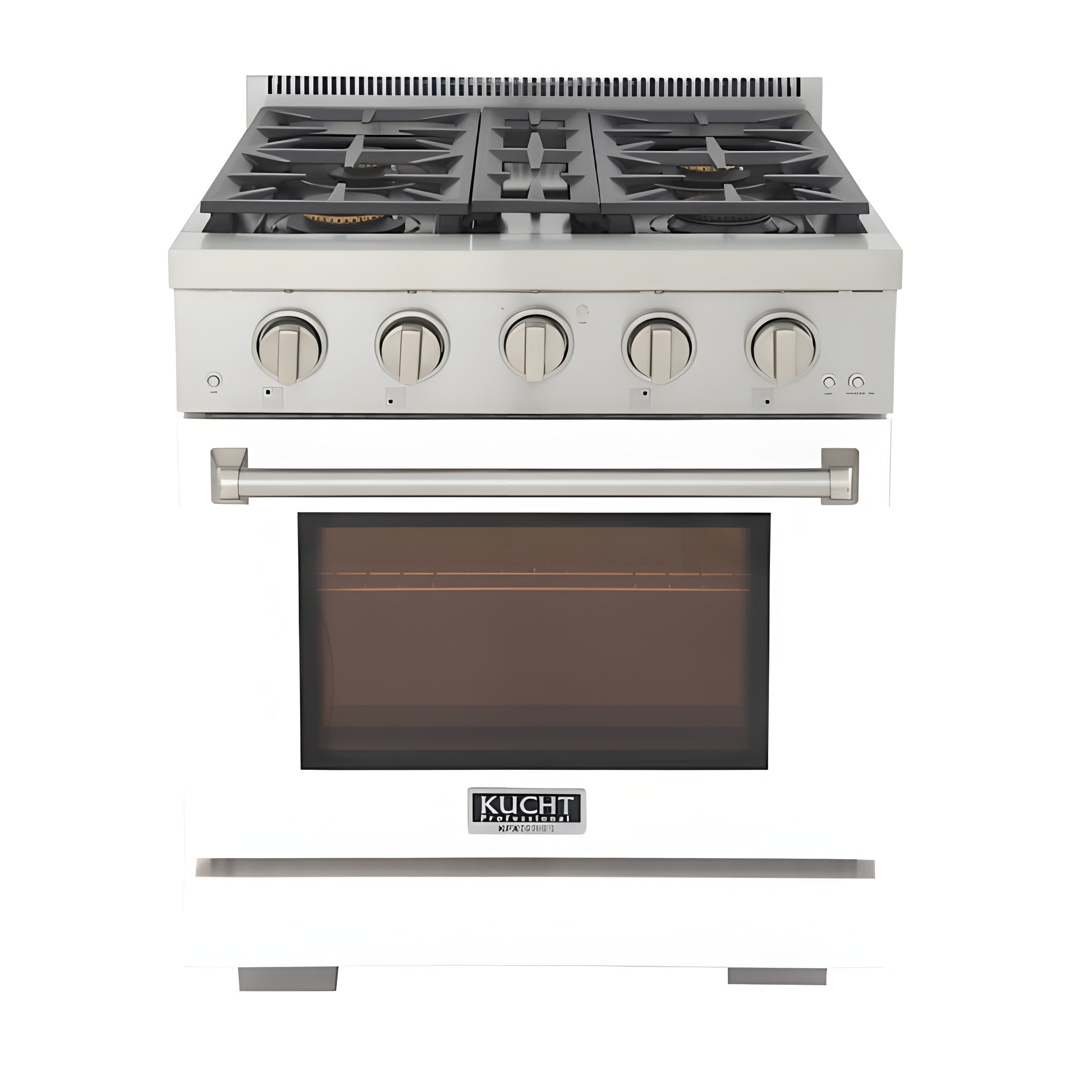 Kucht Professional 30" 4.2 cu. ft. Propane Gas Range in White with True Simmer Burners - KFX3000X/LP-W