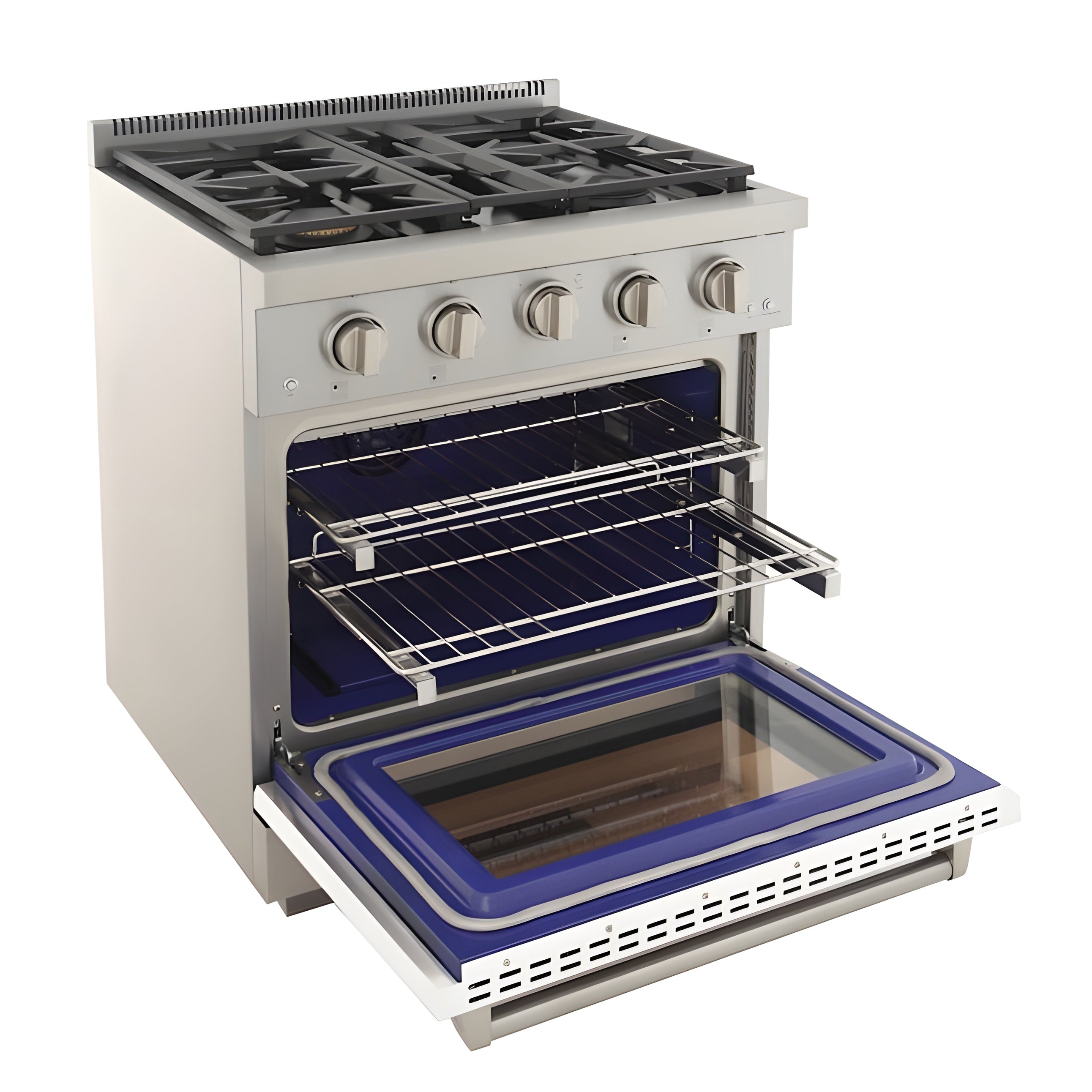 Kucht Professional 30" 4.2 cu. ft. Propane Gas Range in White with True Simmer Burners - KFX3000X/LP-W