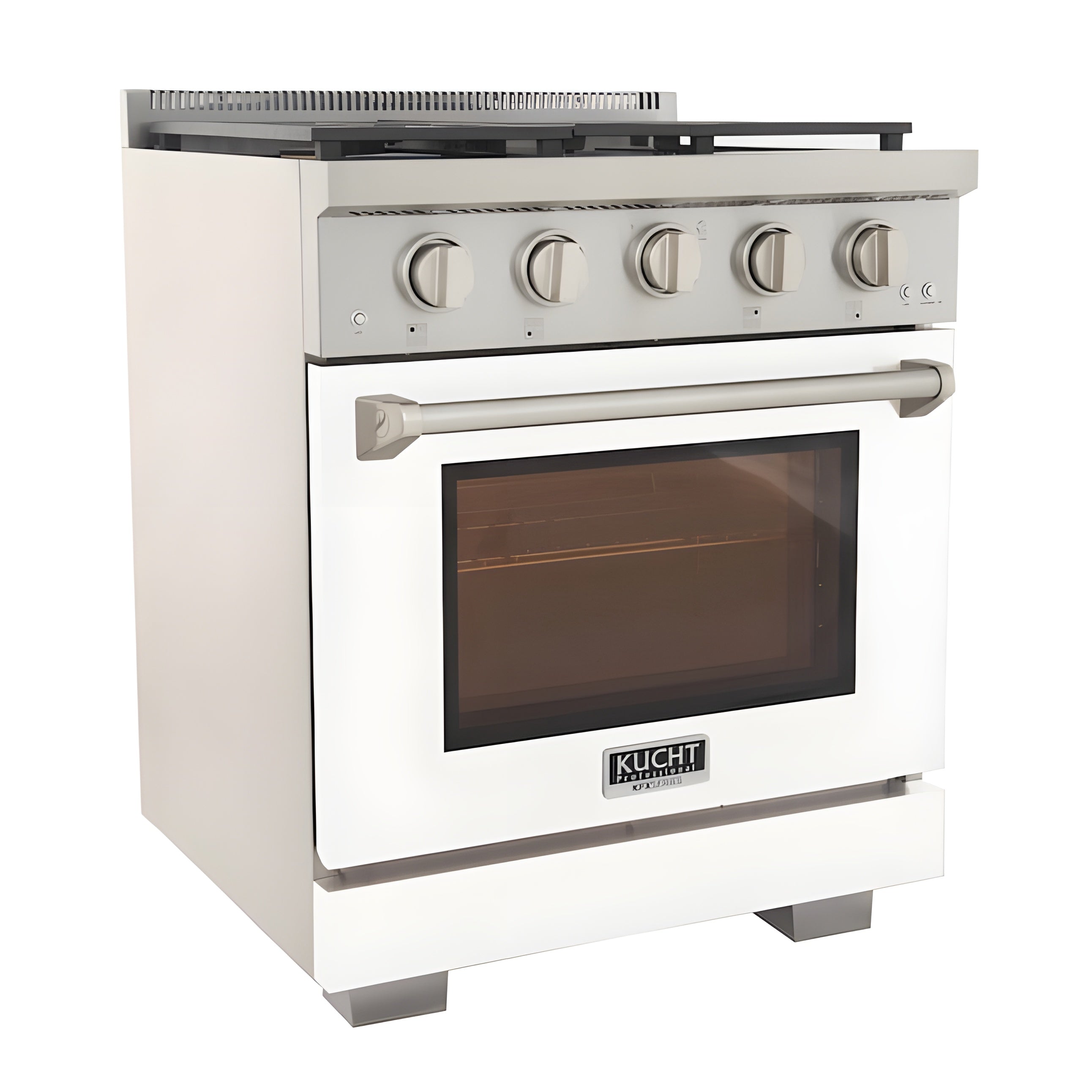 Kucht Professional 30" 4.2 cu. ft. Propane Gas Range in White with True Simmer Burners - KFX3000X/LP-W
