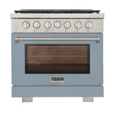 Kucht Professional 48" 6.7 cu. ft. Natural Gas Range in Light Blue with True Simmer Burners -  KFX4800X-LB