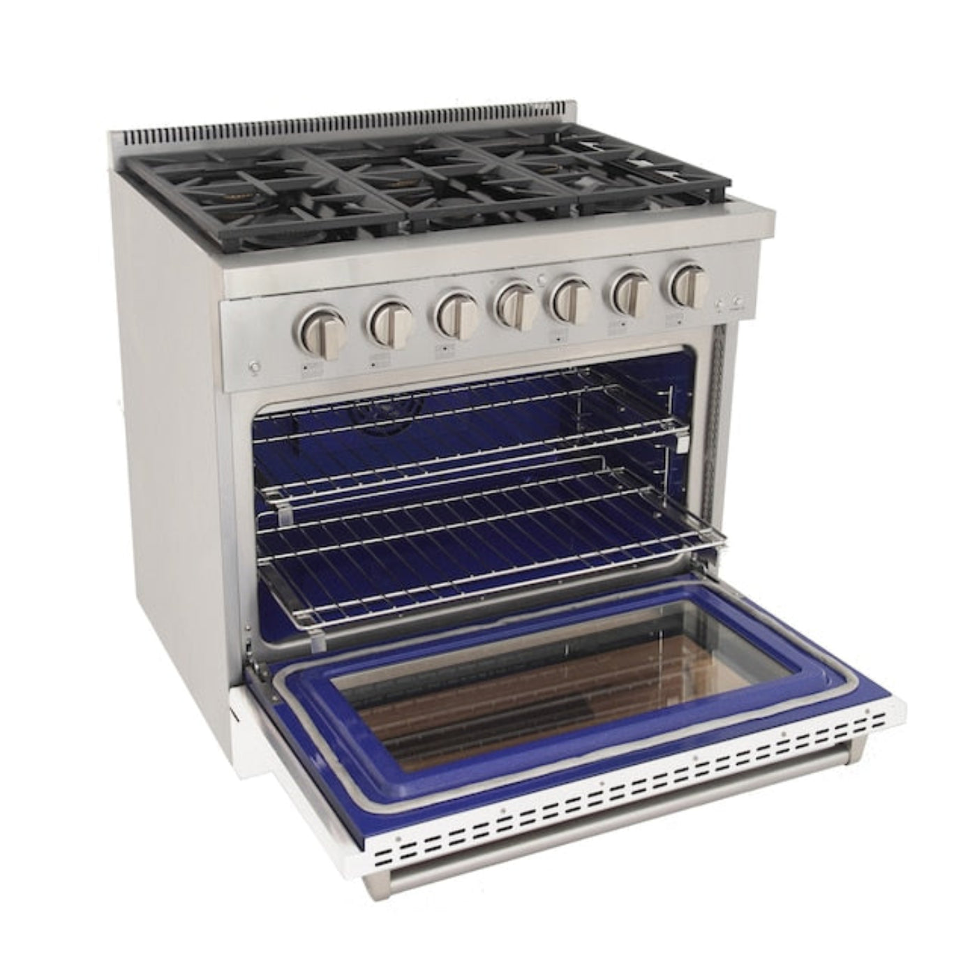 Kucht Professional 36" 5.2 cu. ft. Natural Gas Range in White with True Simmer Burners - KFX3600X-W