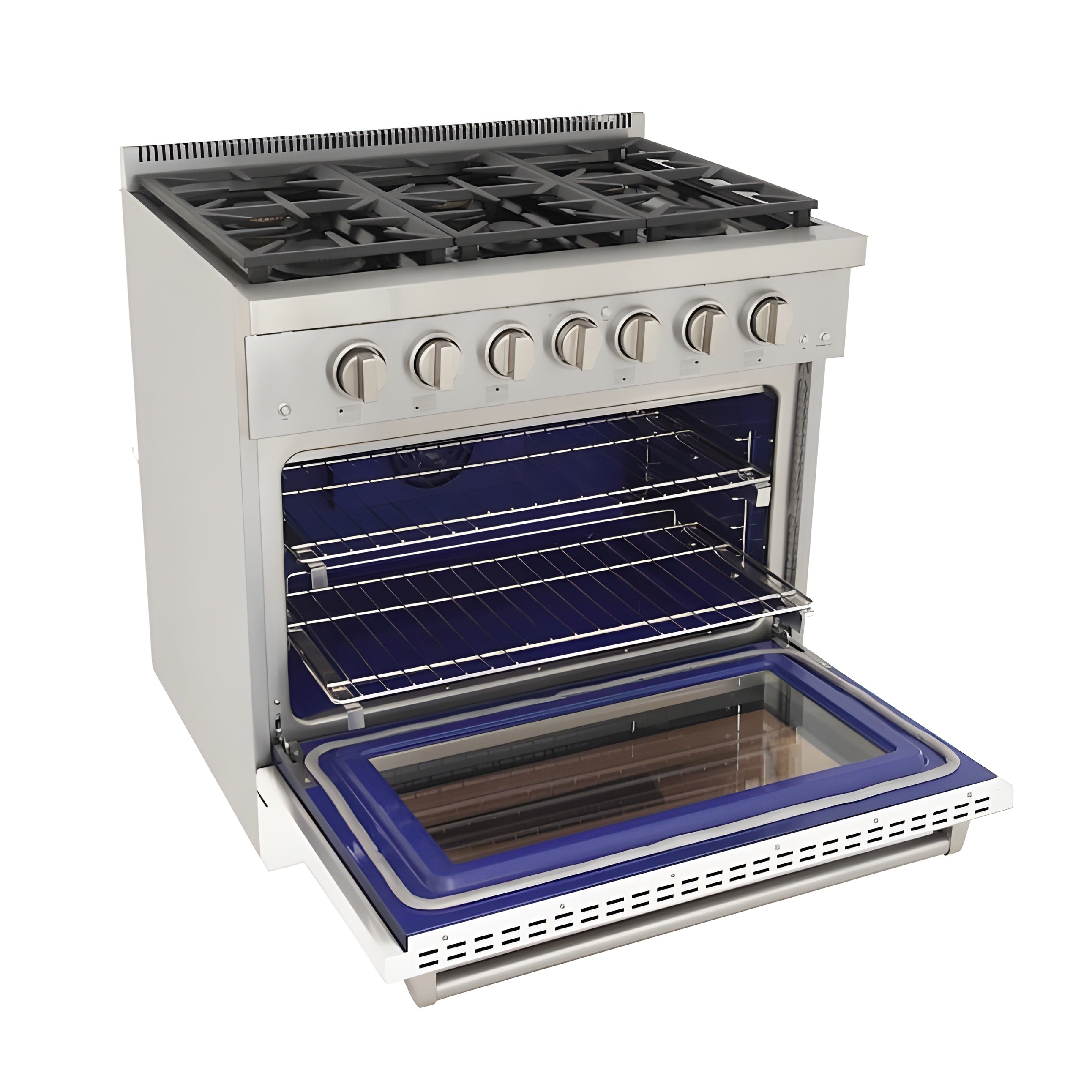 Kucht Professional 36" 5.2 cu. ft. Natural Gas Range in White with True Simmer Burners - KFX3600X-W