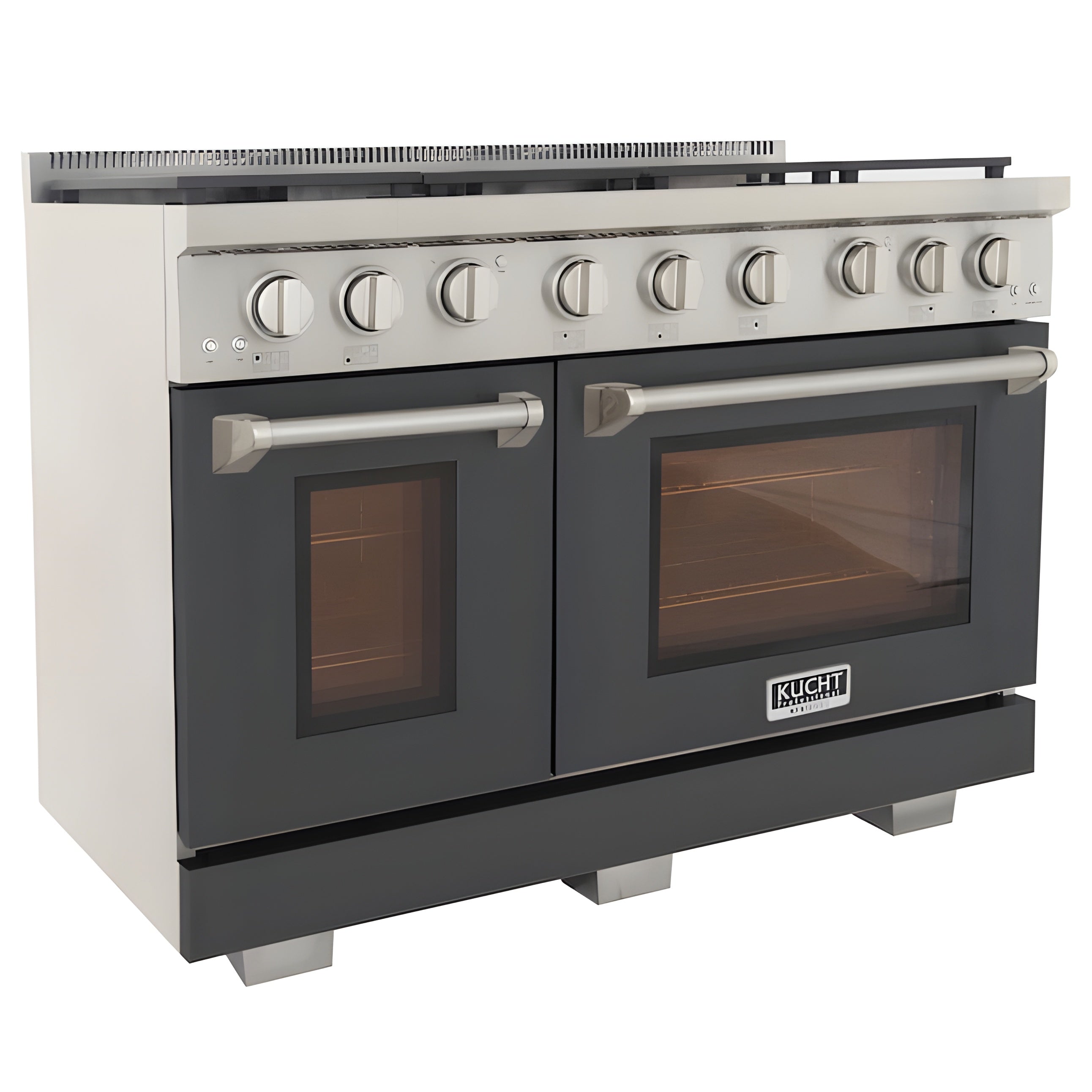 Kucht Professional 48" 6.7 cu. ft. Natural Gas Range in Cement Gray with True Simmer Burners - KFX4800X-GY