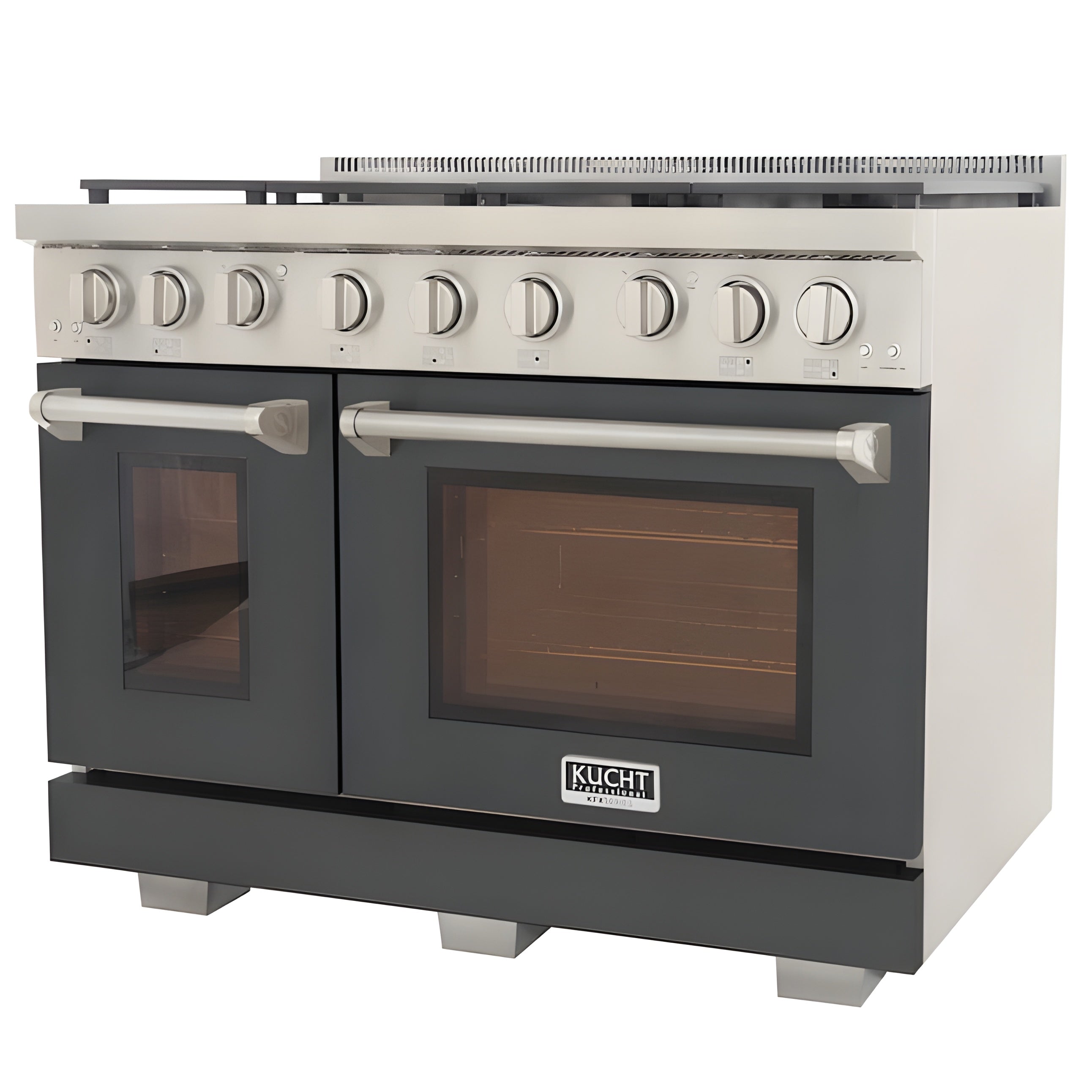 Kucht Professional 48" 6.7 cu. ft. Natural Gas Range in Cement Gray with True Simmer Burners - KFX4800X-GY