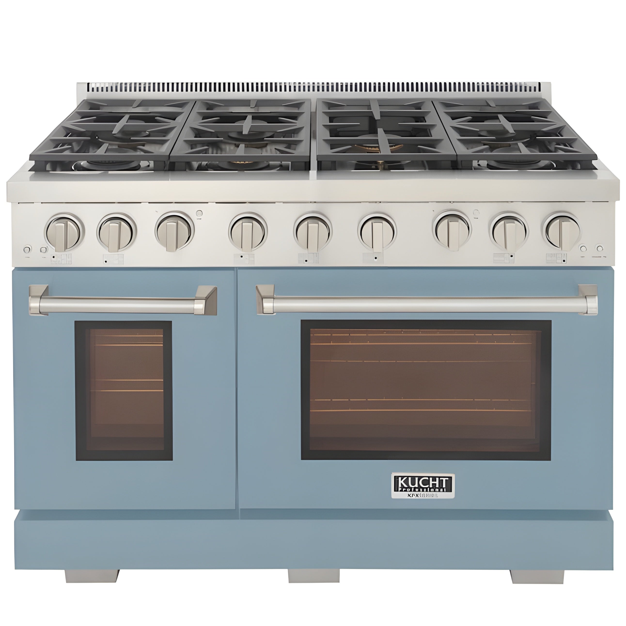Kucht Professional 48" 6.7 cu. ft. Natural Gas Range in Light Blue with True Simmer Burners - KFX4800X-LB