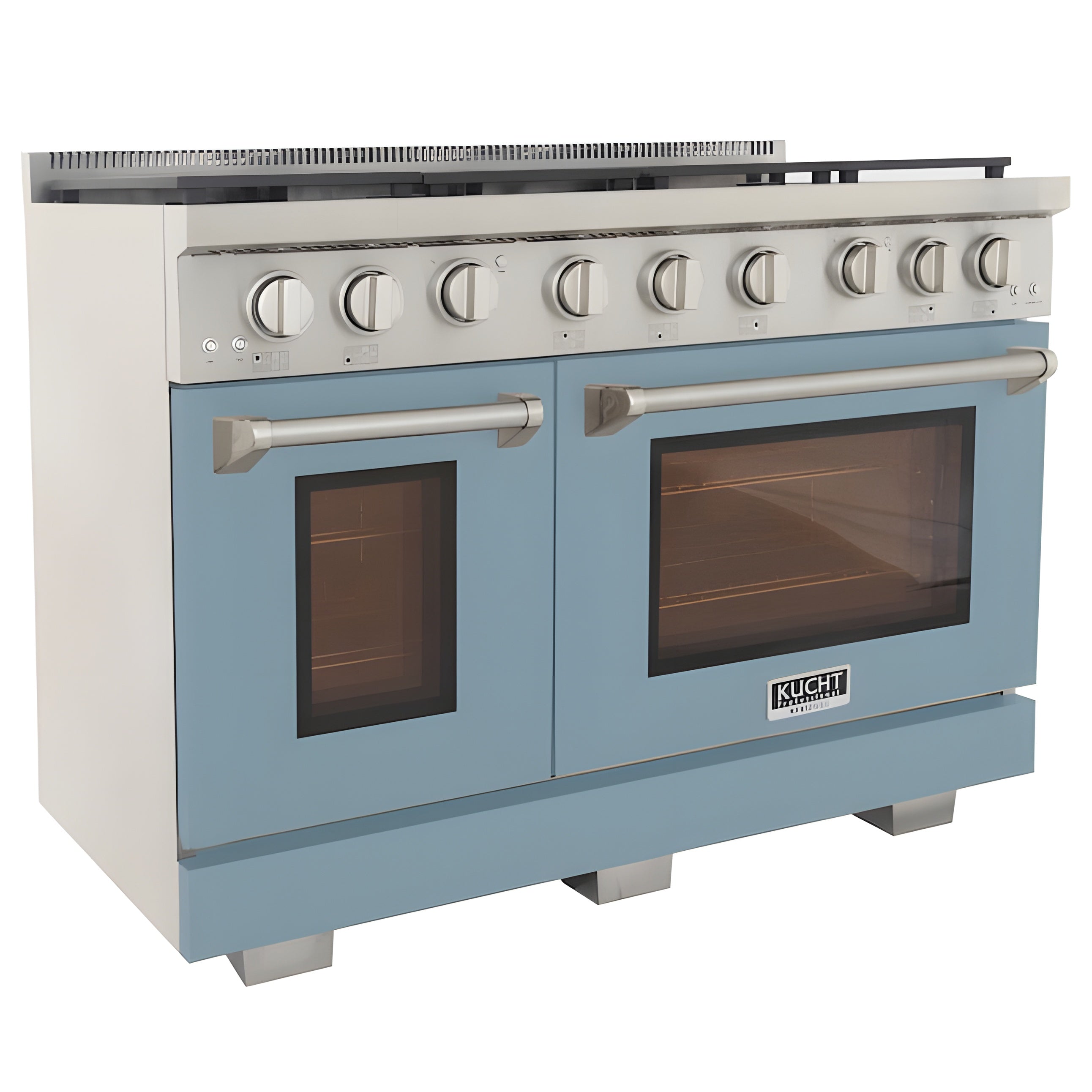 Kucht Professional 48" 6.7 cu. ft. Propane Gas Range in Light Blue with Silver Accents - KFX480/LP-LB