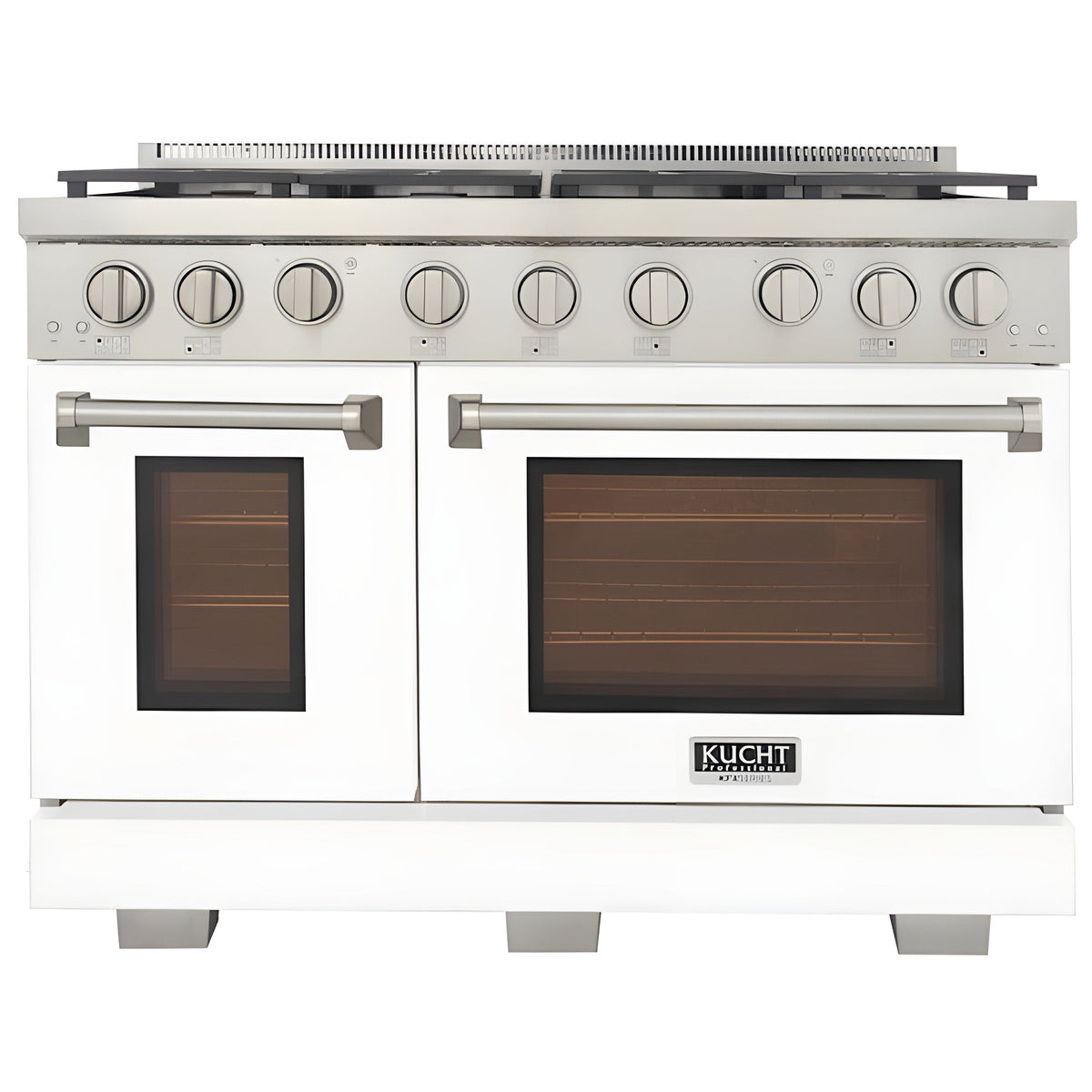 Kucht Professional 48" 6.7 cu. ft. Propane Gas Range in White with True Simmer Burners - KFX4800X/LP-W