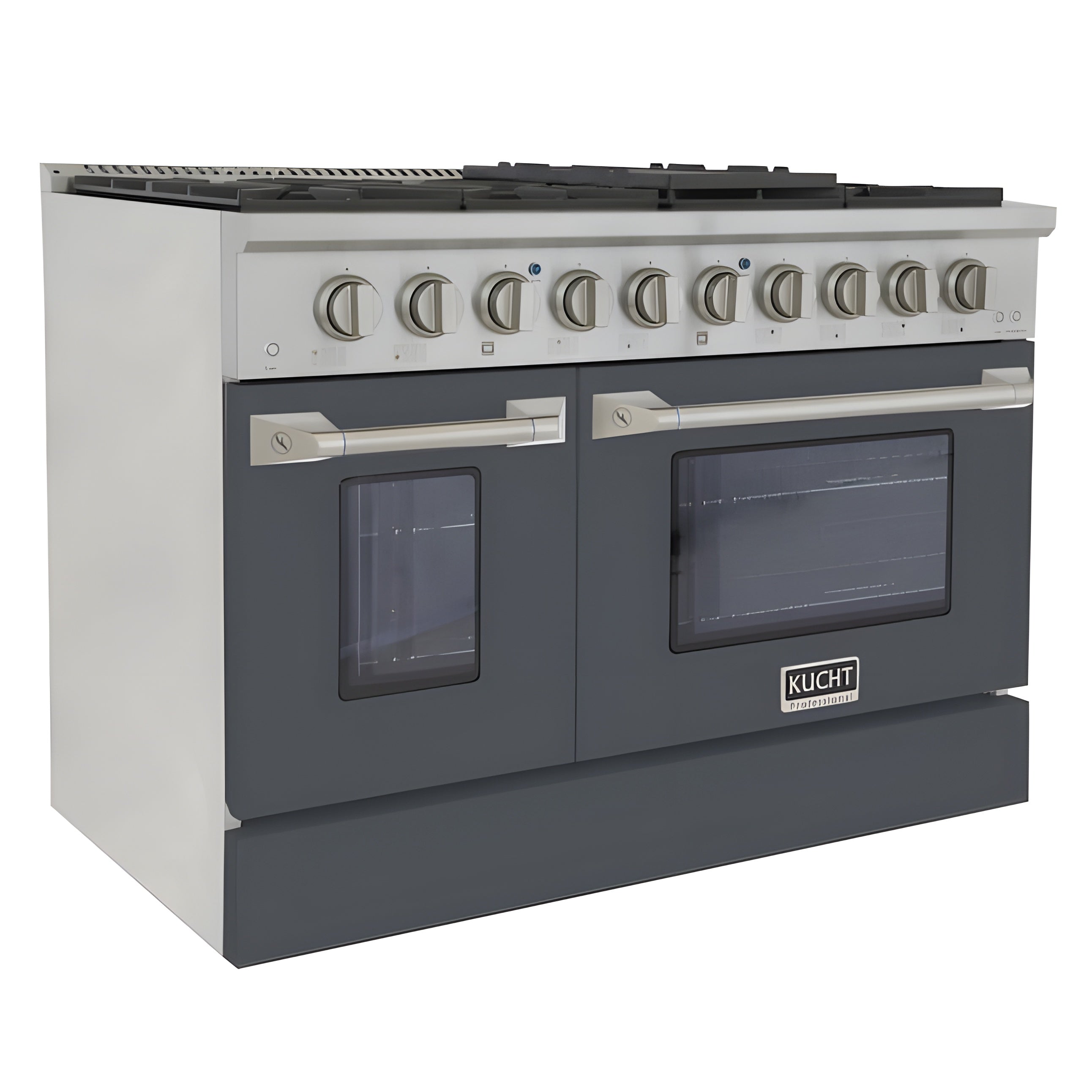 Kucht 48" Pro-Style Natural Gas Dual Fuel Range with 4 Burners in Gray - KDF482-GR