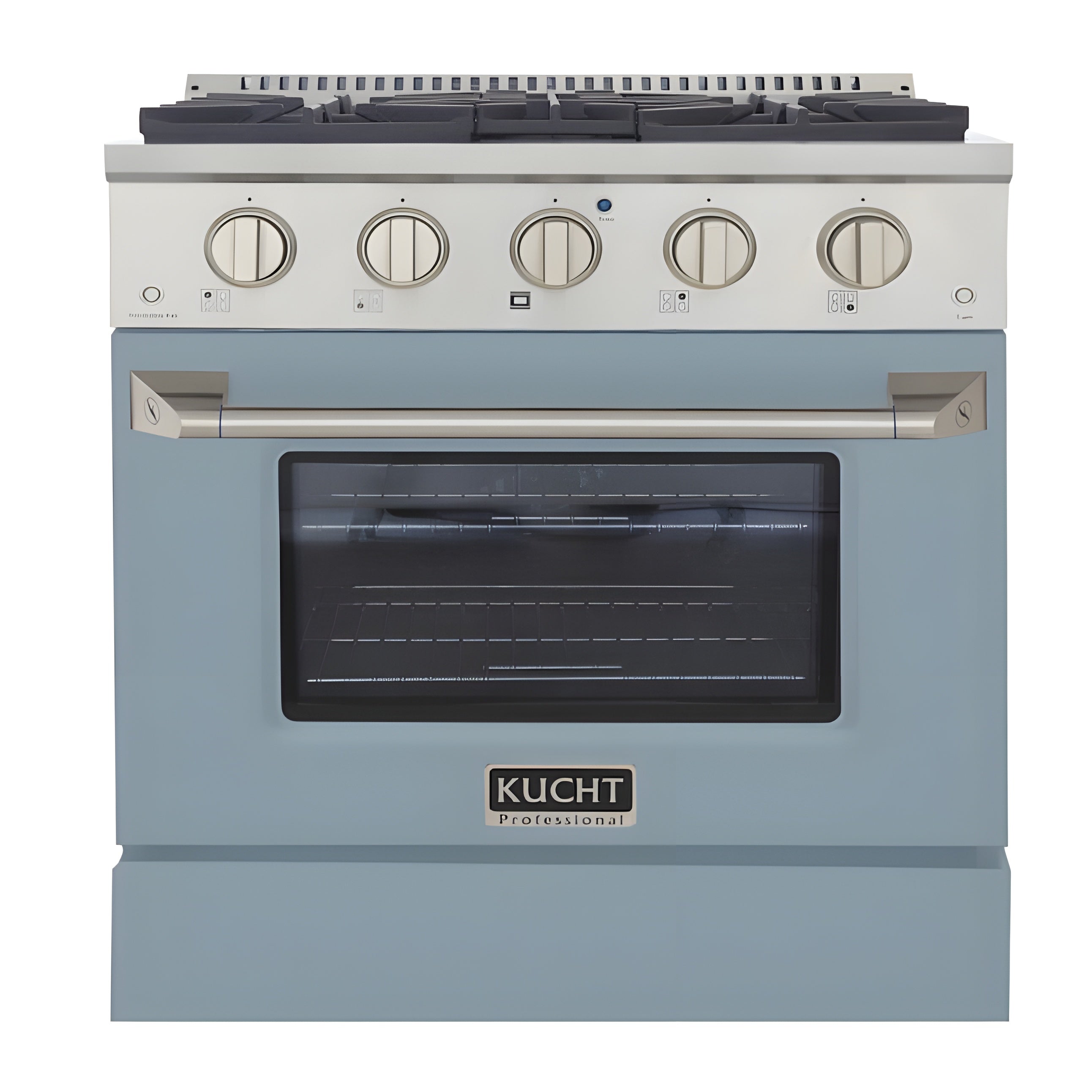 Kucht Professional 30" 4.2 cu ft. Natural Gas Range in Light Blue with Silver Accents -KNG301-LB