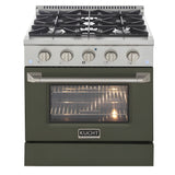 Kucht Professional 30" 4.2 cu ft. Propane Gas Range in Olive Green with Silver Accents - KNG301/LP-OG