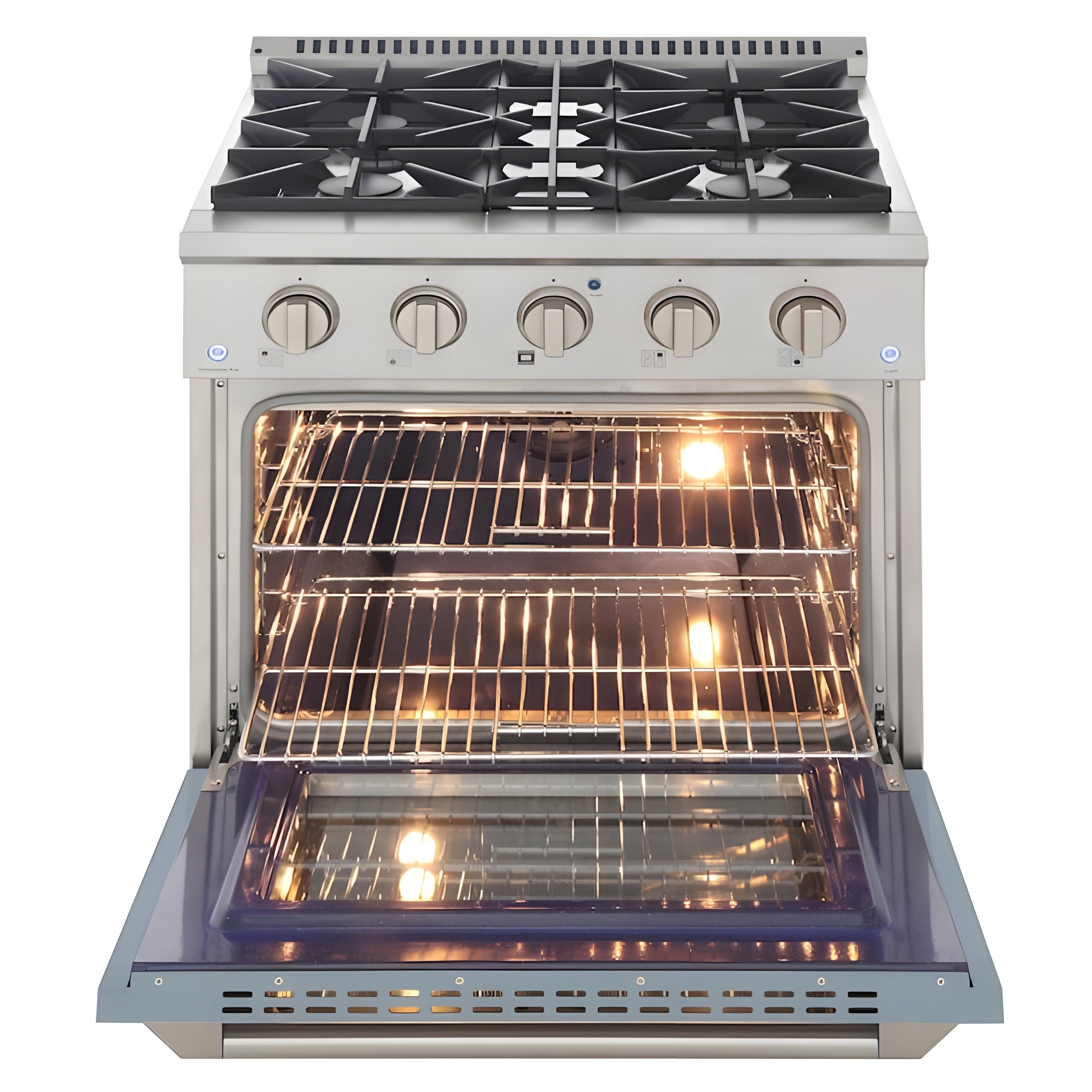 Kucht Professional 30" 4.2 cu ft. Propane Gas Range in Light Blue with Silver Accents - KNG301/LP-LB