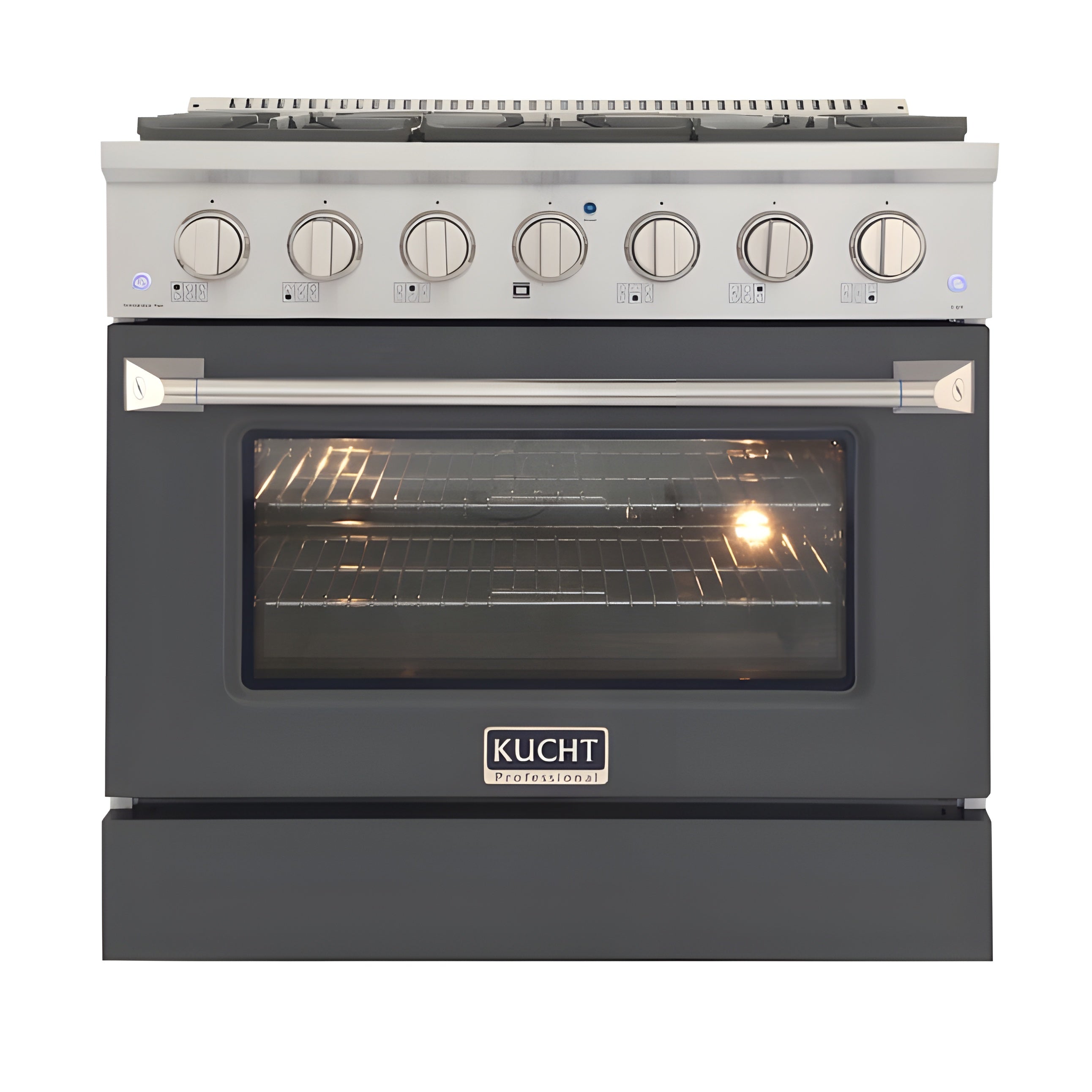 Kucht 36" Pro-Style Propane Gas Dual Fuel Range with 4 Burners in Black - KDF362/LP-K