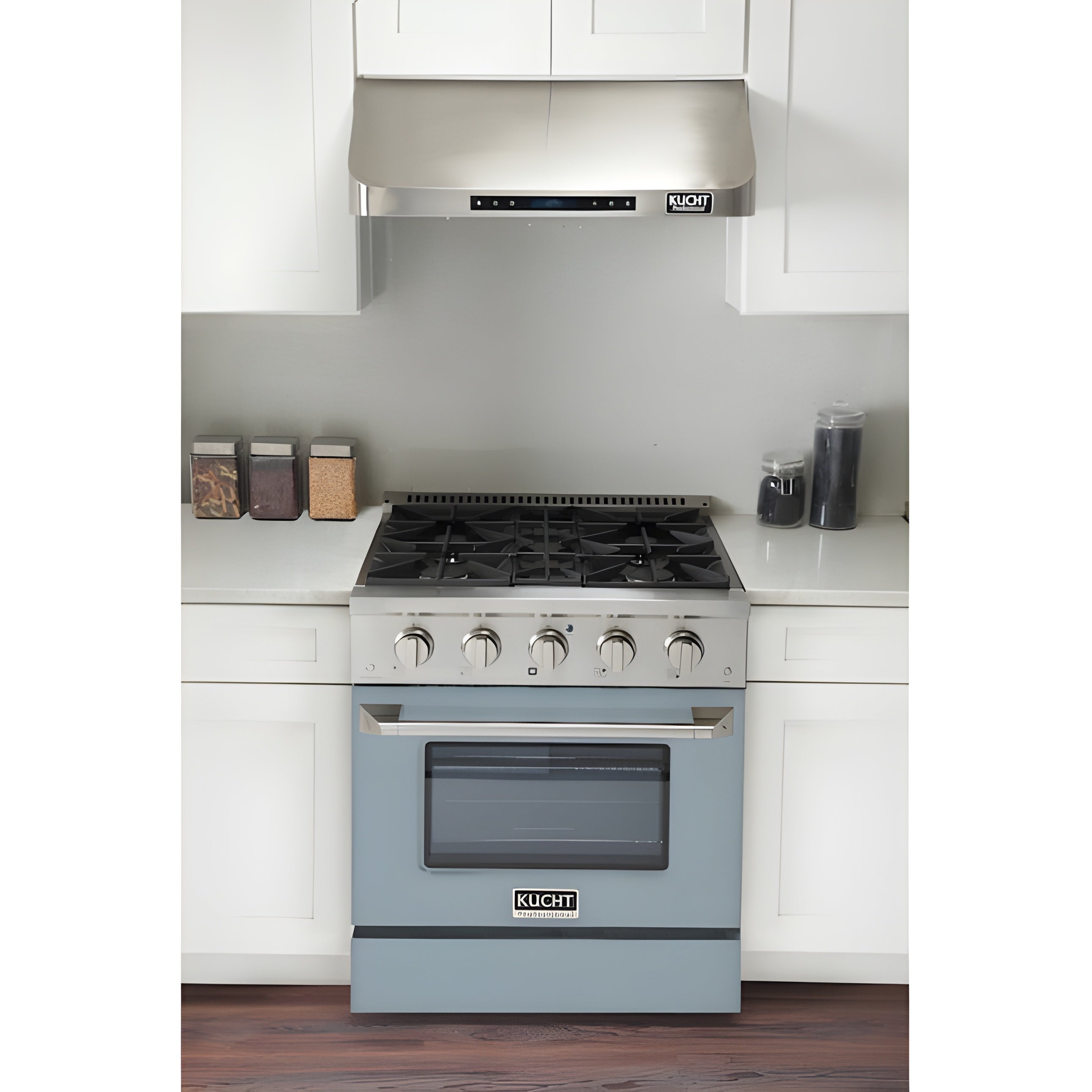 Kucht Professional 30" 4.2 cu ft. Natural Gas Range in Light Blue with Silver Accents -KNG301-LB