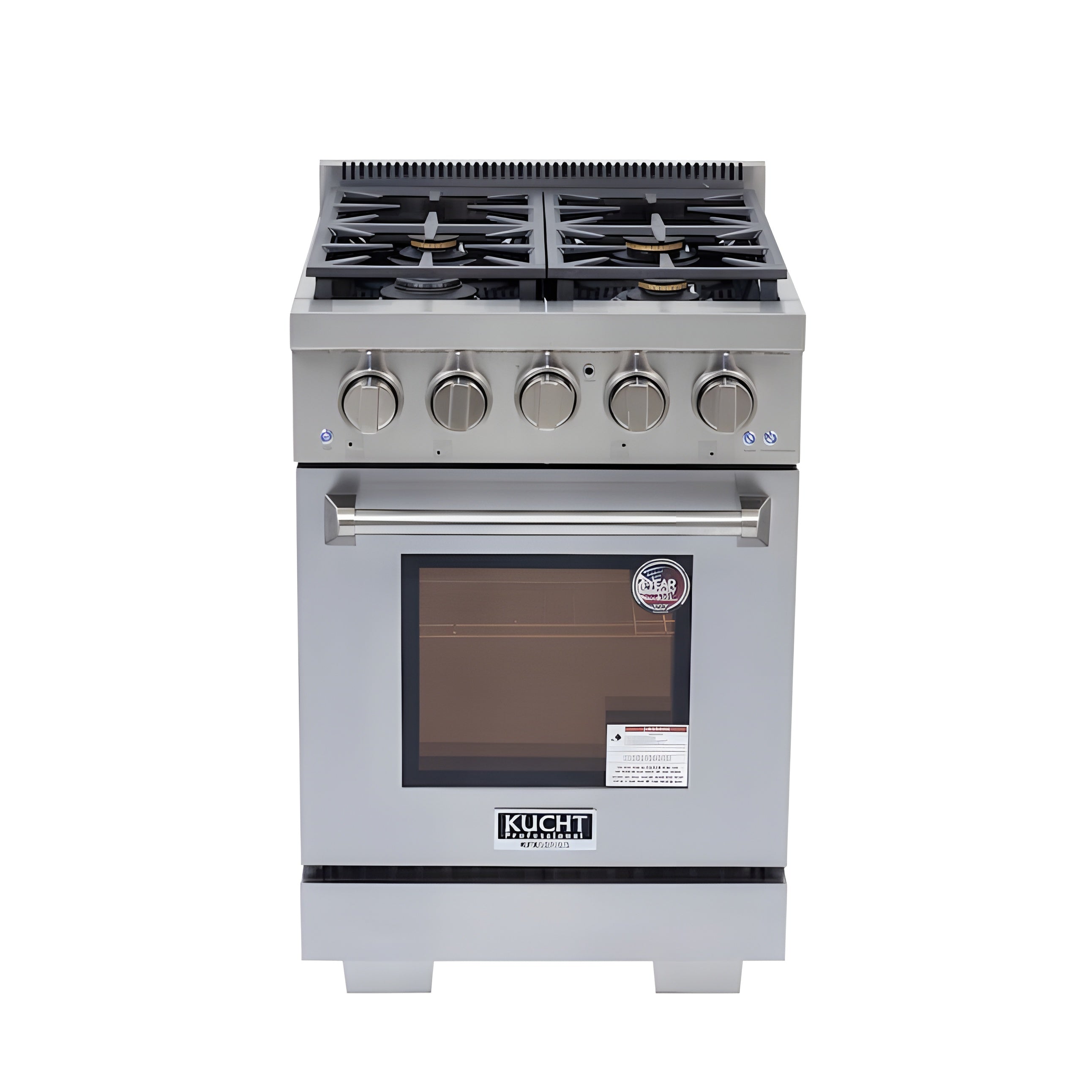Kucht Professional 24" 2.5 cu. ft. Natural Gas Range in Stainless Steel with True Simmer Burners - KFX2400X-S