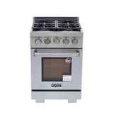 Kucht Professional 24" 2.5 cu. ft. Natural Gas Range in Stainless Steel with True Simmer Burners - KFX2400X-S