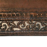 Premier Copper 67 in. Hammered Copper Double Slipper Bathtub with Scroll Base and Nickel Inlay - BTN67DB