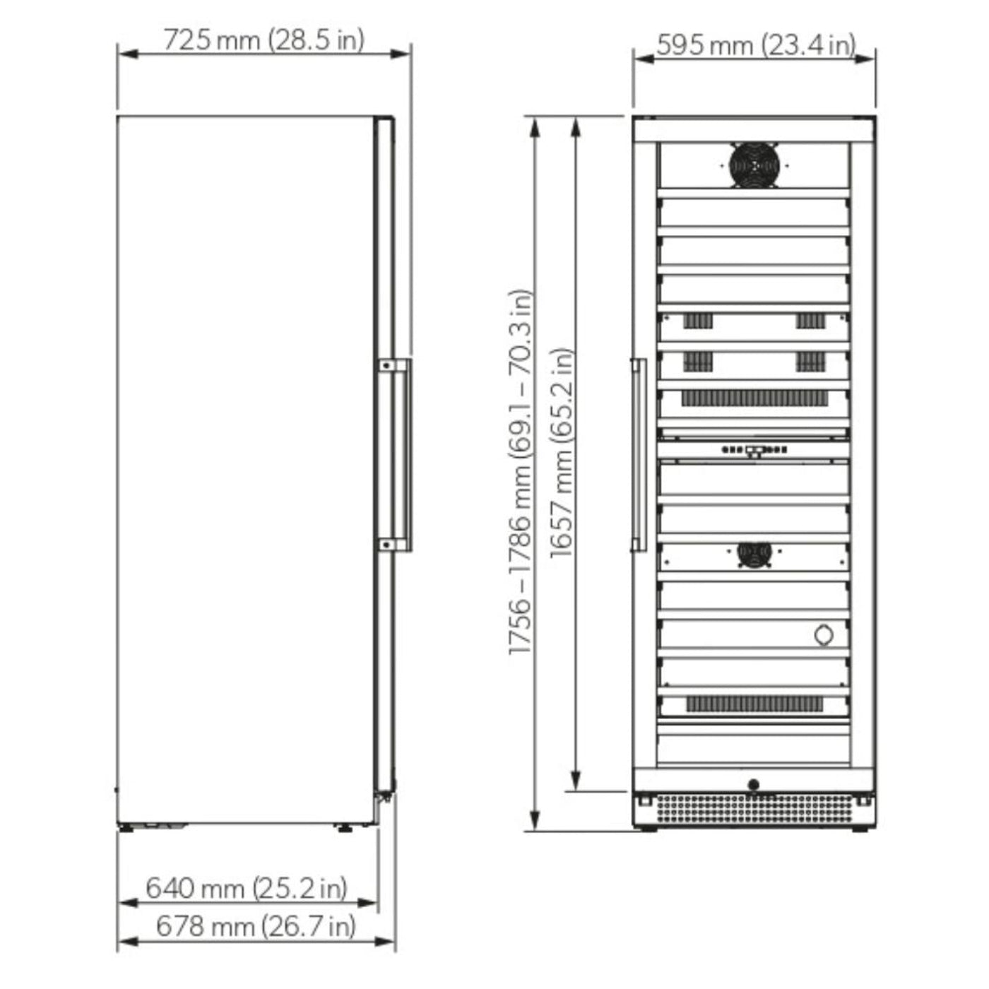 Dometic 24-inch Built-in dual-zone wine cooler, 154 bottles - D154F
