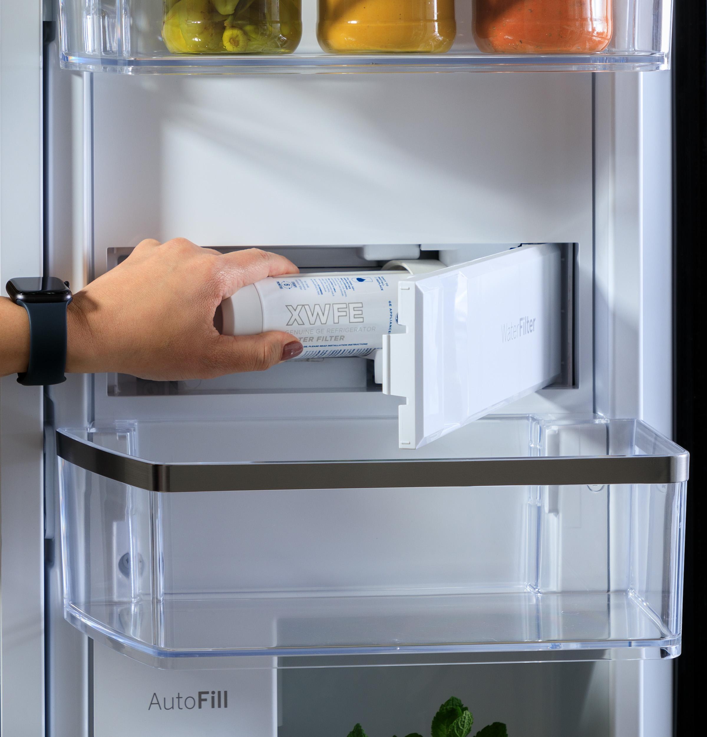 GE Profile 23.2 Cu. Ft. Smart Counter-Depth French-Door Refrigerator, 4-Door, Dual-Dispense AutoFill – PJE23BYWFS-KT