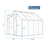 Chery Industrial Classic Greenhouse 6'x8' DOUGH0608WH01