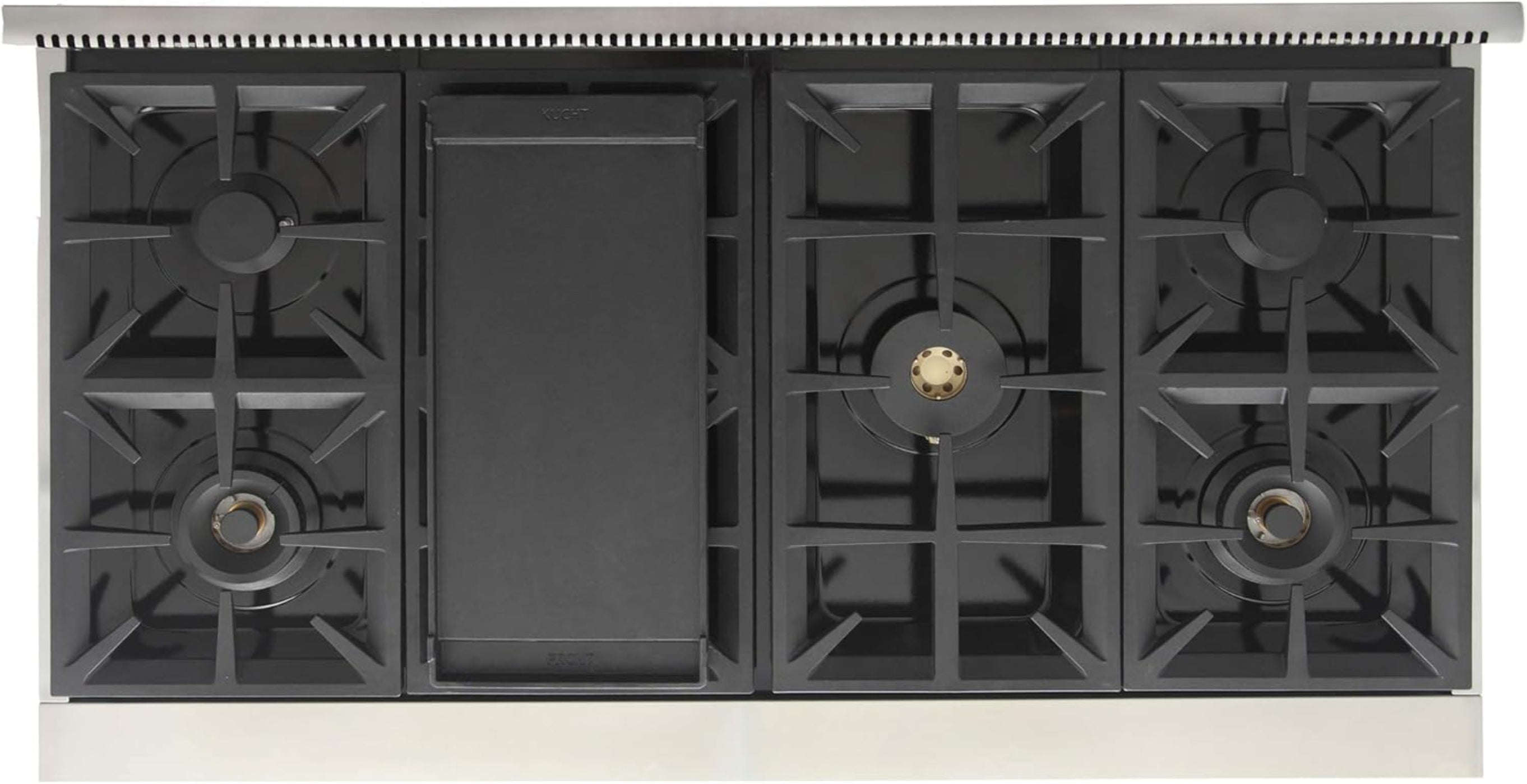 Kucht Professional 48" 6.7 cu. ft. Propane Gas Range in Stainless Steel with Blue Accents - KFX480/LP-B