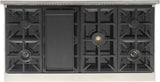 Kucht Professional 48" 6.7 cu. ft. Propane Gas Range in Stainless Steel with Blue Accents - KFX480/LP-B