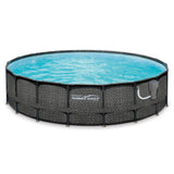 Summer Waves Elite 18ft x 48in Above Ground Frame Swimming Pool Set with Pump - 77123