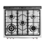 ROBAM 3-Piece Appliance Package - 30-Inch 5 Cu. Ft. Oven Freestanding Gas Range, Under Cabinet/Wall Mounted Range Hood and Dishwasher in Stainless Steel - AP3-7GG10-A671