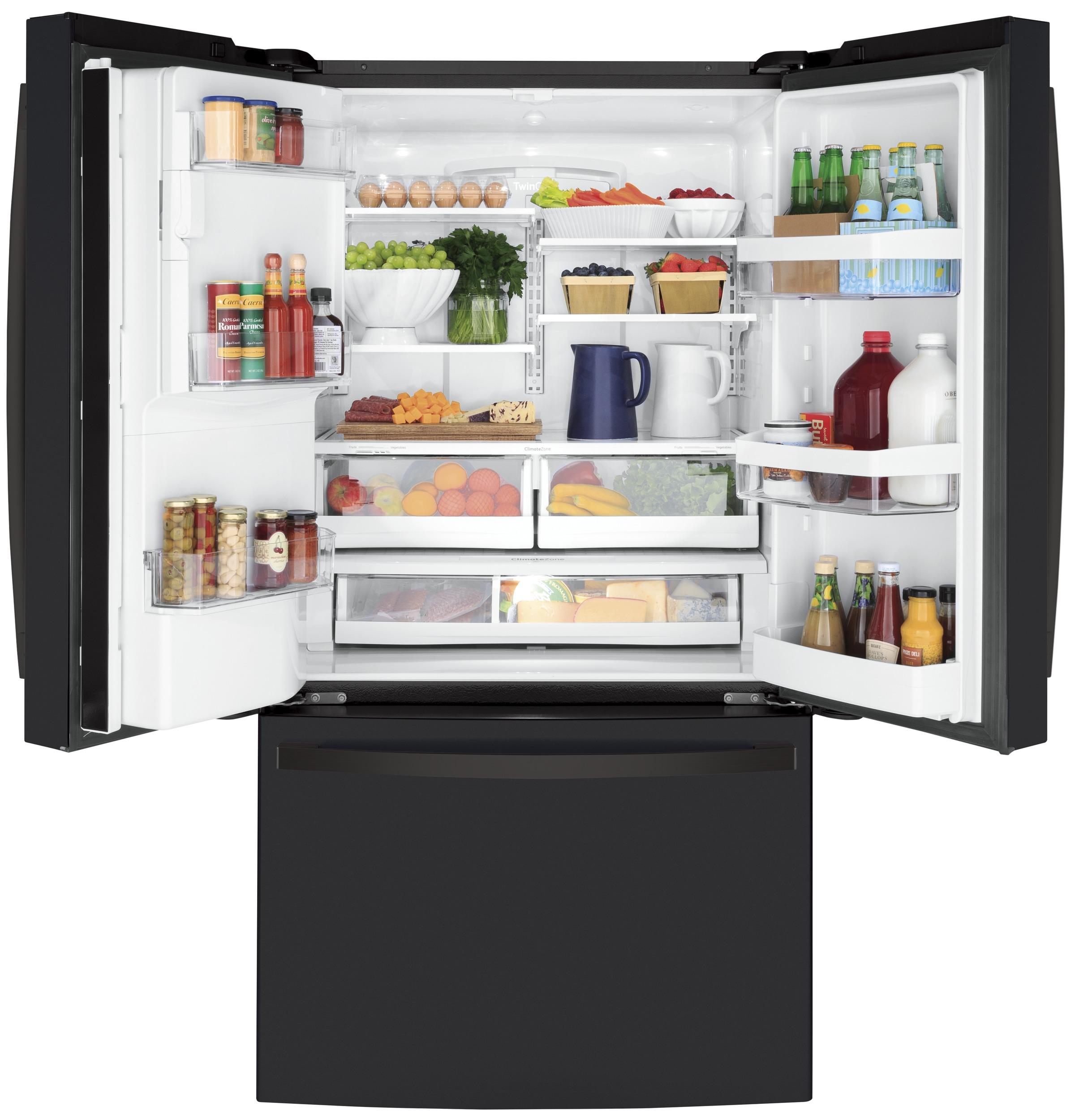 GE APPLIANCES GYE22GENDS GE® ENERGY STAR® 22.1 Cu. Ft. Counter-Depth French-Door Refrigerator - GYE22GENDS-KT