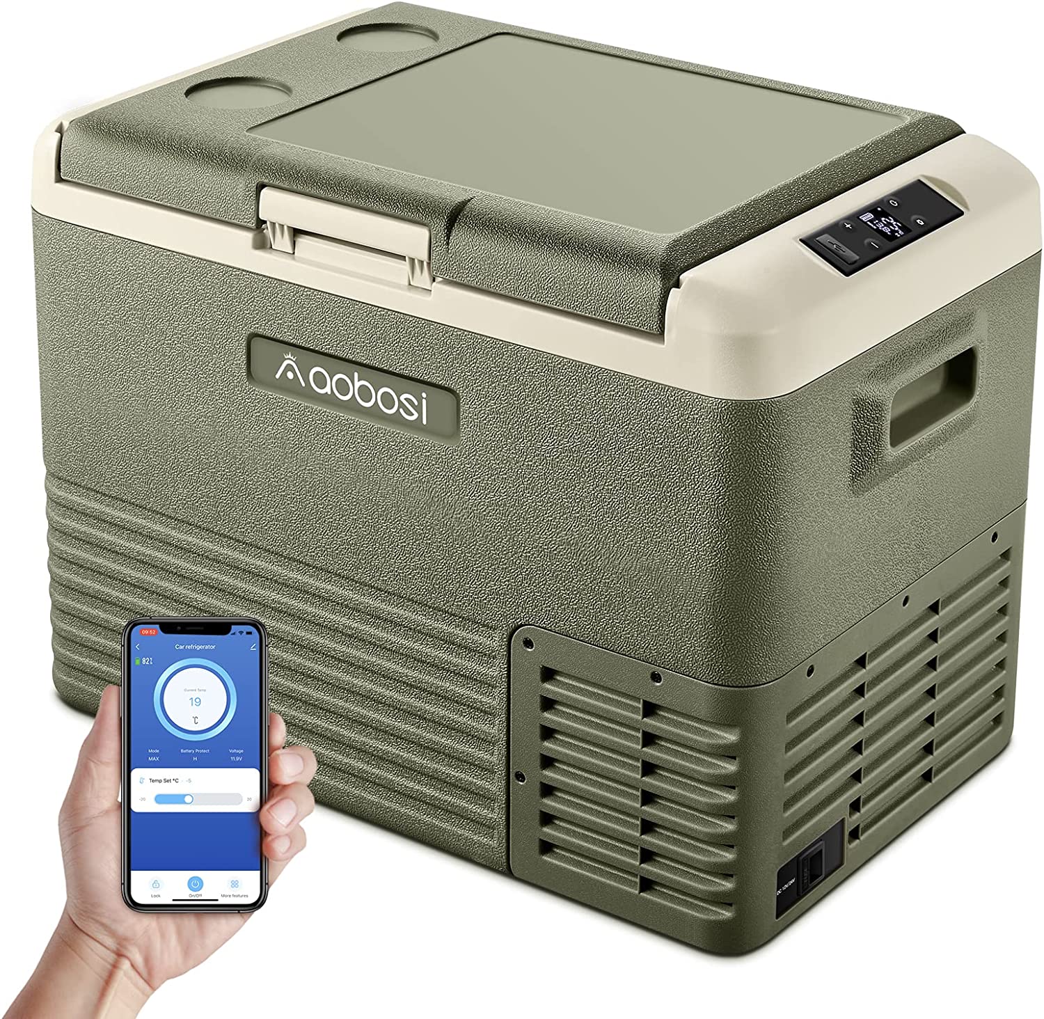 AOBOSI 12 Volt Car Fridge 42Qt/40L Green - CL40-GN-WIFI