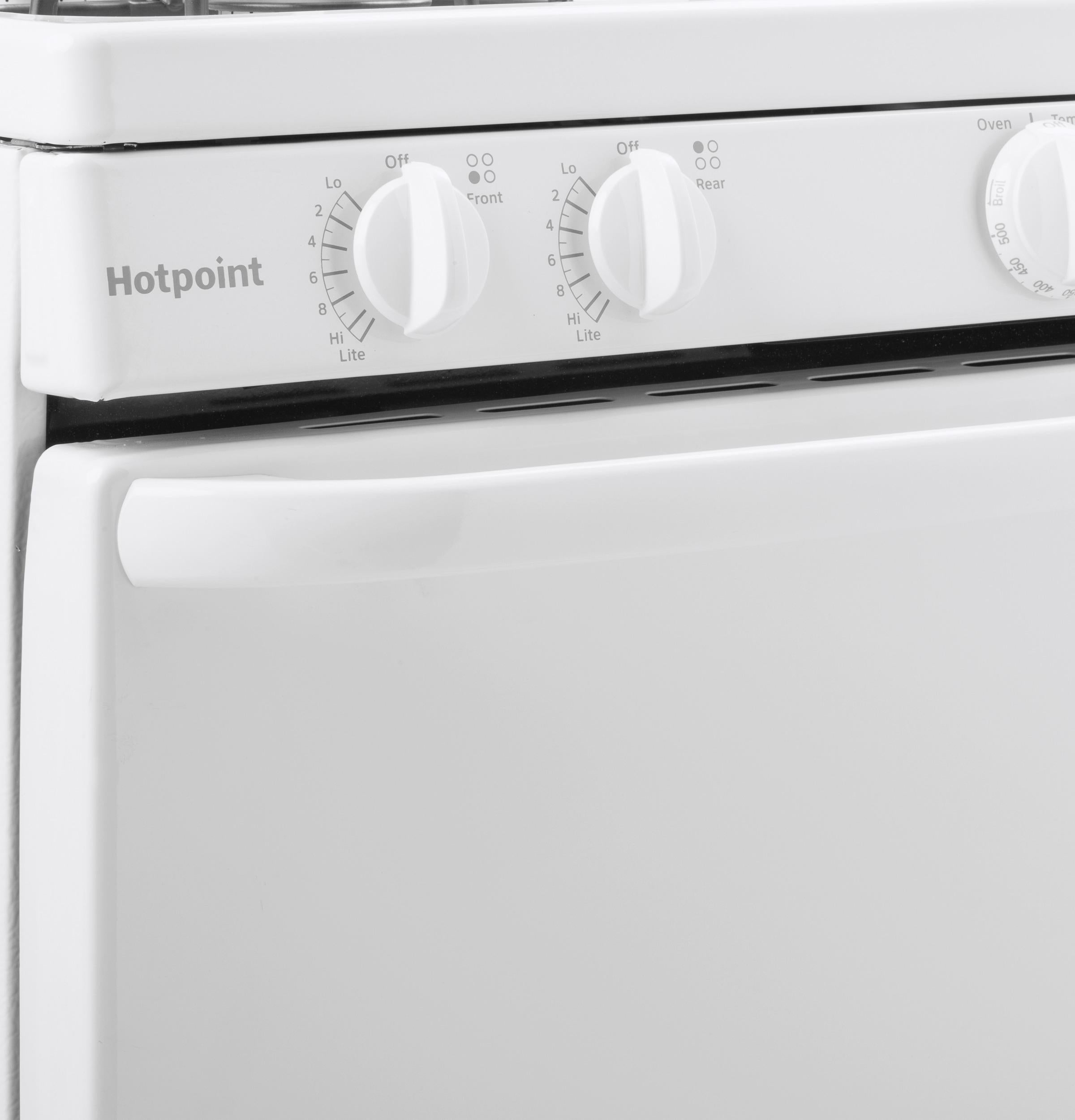 HOTPOINT 20" Electric Free-Standing Front-Control Electric Range - RAS200DMWW-KT