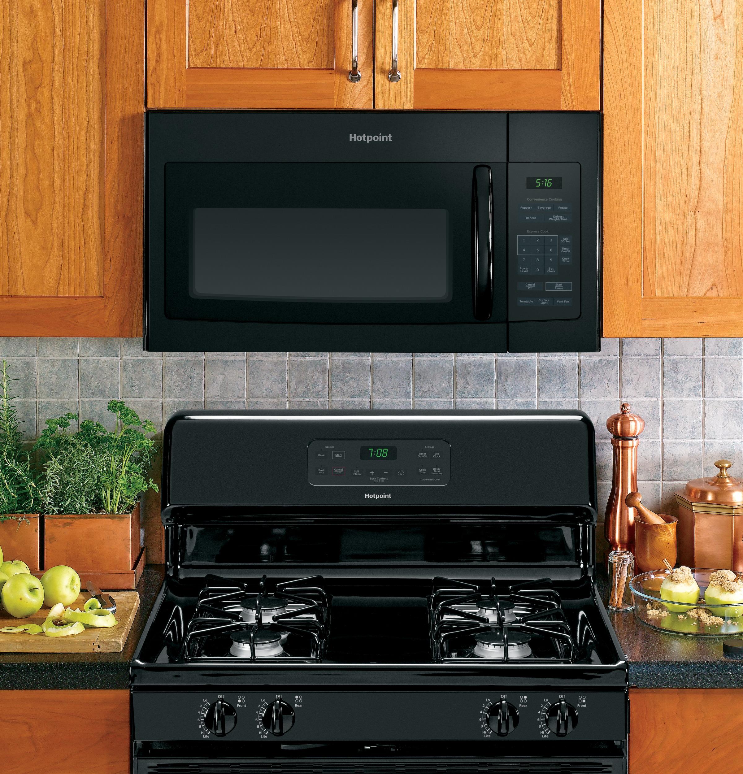 HOTPOINT 1.6 Cu. Ft. Over-the-Range Microwave Oven - RVM5160DHBB-KT