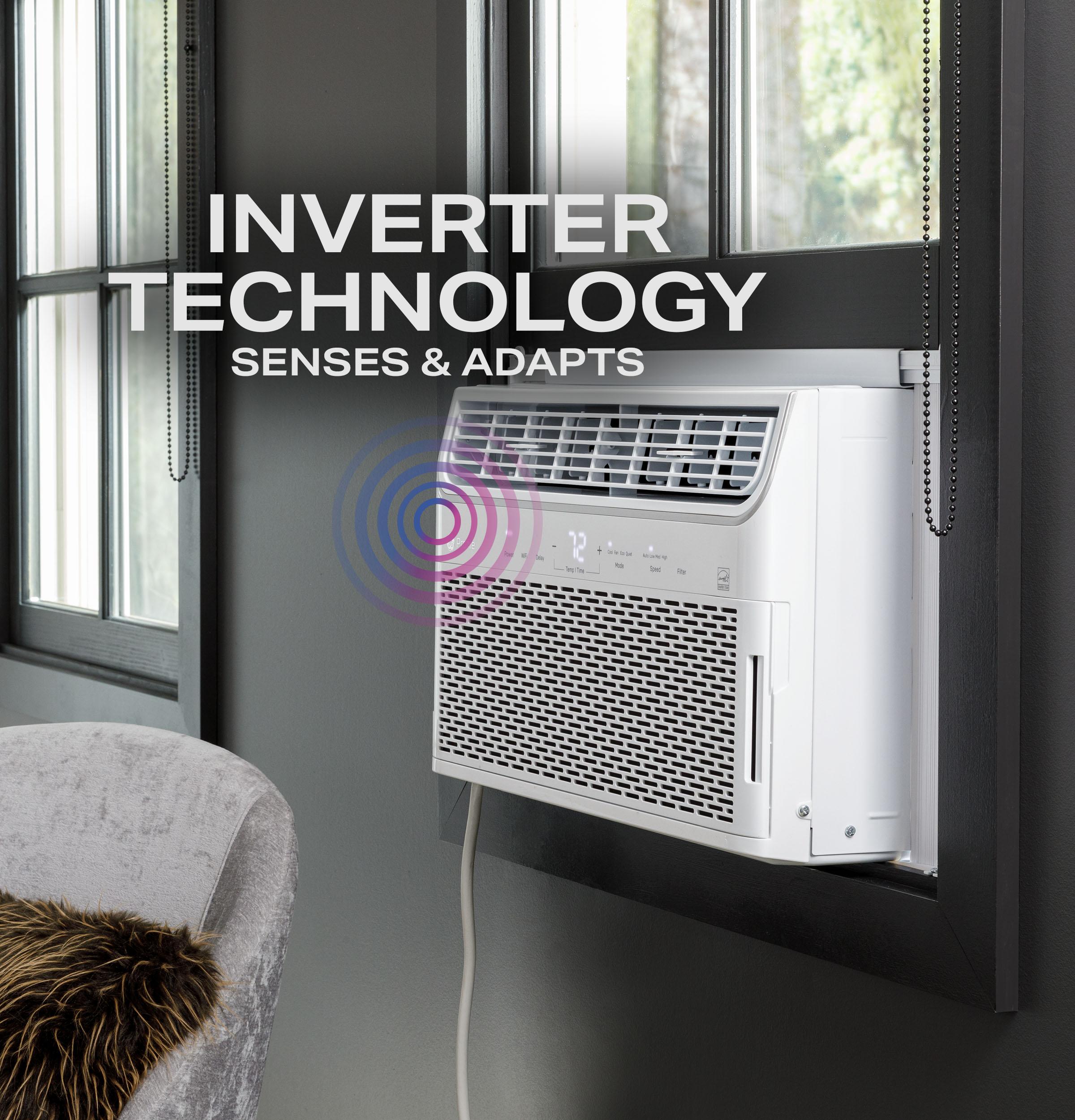 GE APPLIANCES AHTR10AC GE Profile(TM) ENERGY STAR(R) 10,000 BTU Inverter Smart Ultra Quiet Window Air Conditioner for Medium Rooms up to 450 sq. ft. - AHTR10AC-KT