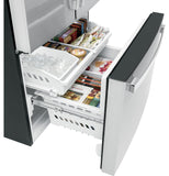 GE APPLIANCES GWE22JYMFS GE(R) ENERGY STAR(R) 21.9 Cu. Ft. Fingerprint Resistant Counter-Depth French-Door Refrigerator - GWE22JYMFS-KT