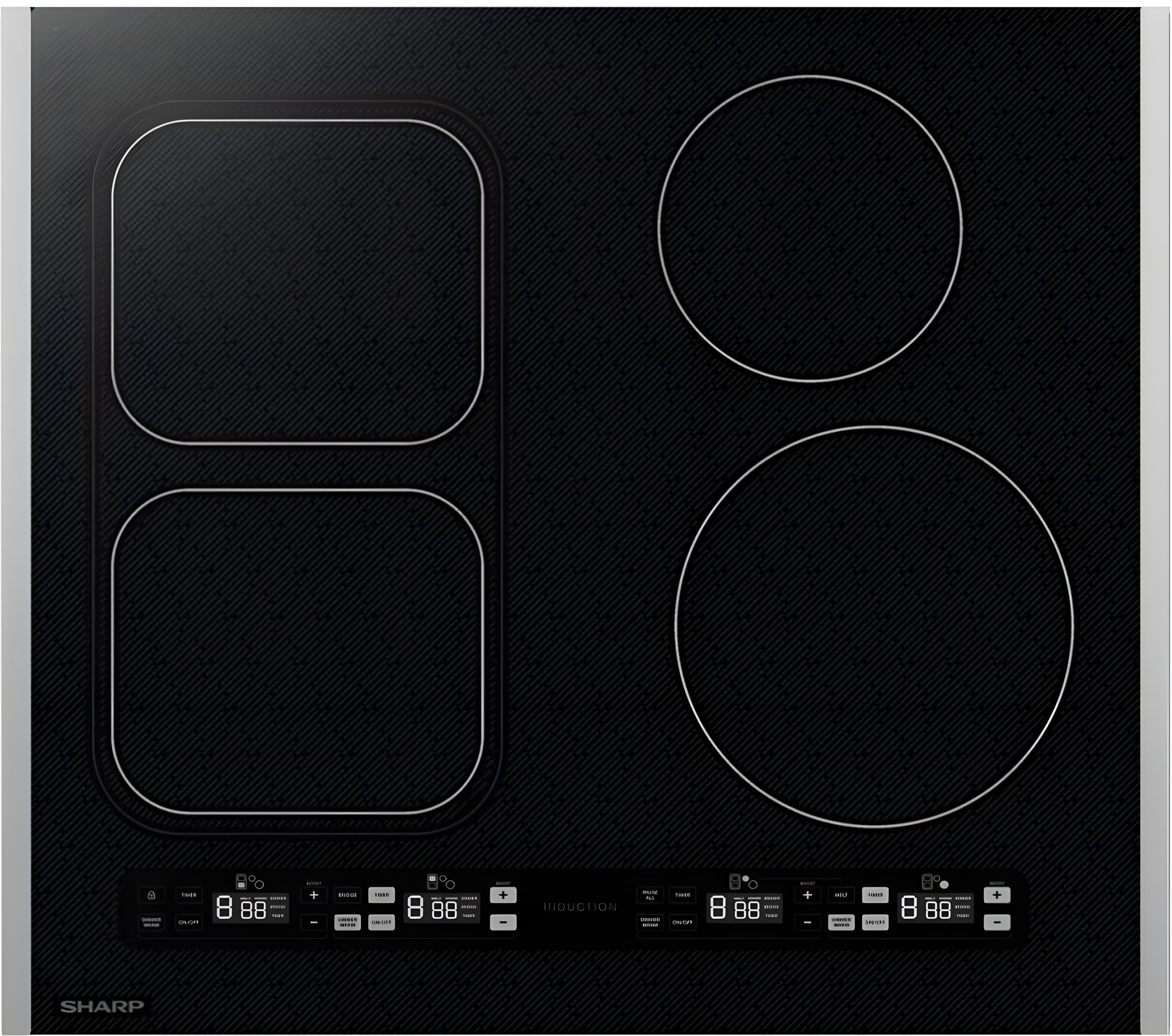 Sharp - 24 in. Induction Cooktop with Side Accessories - SCH2443GB