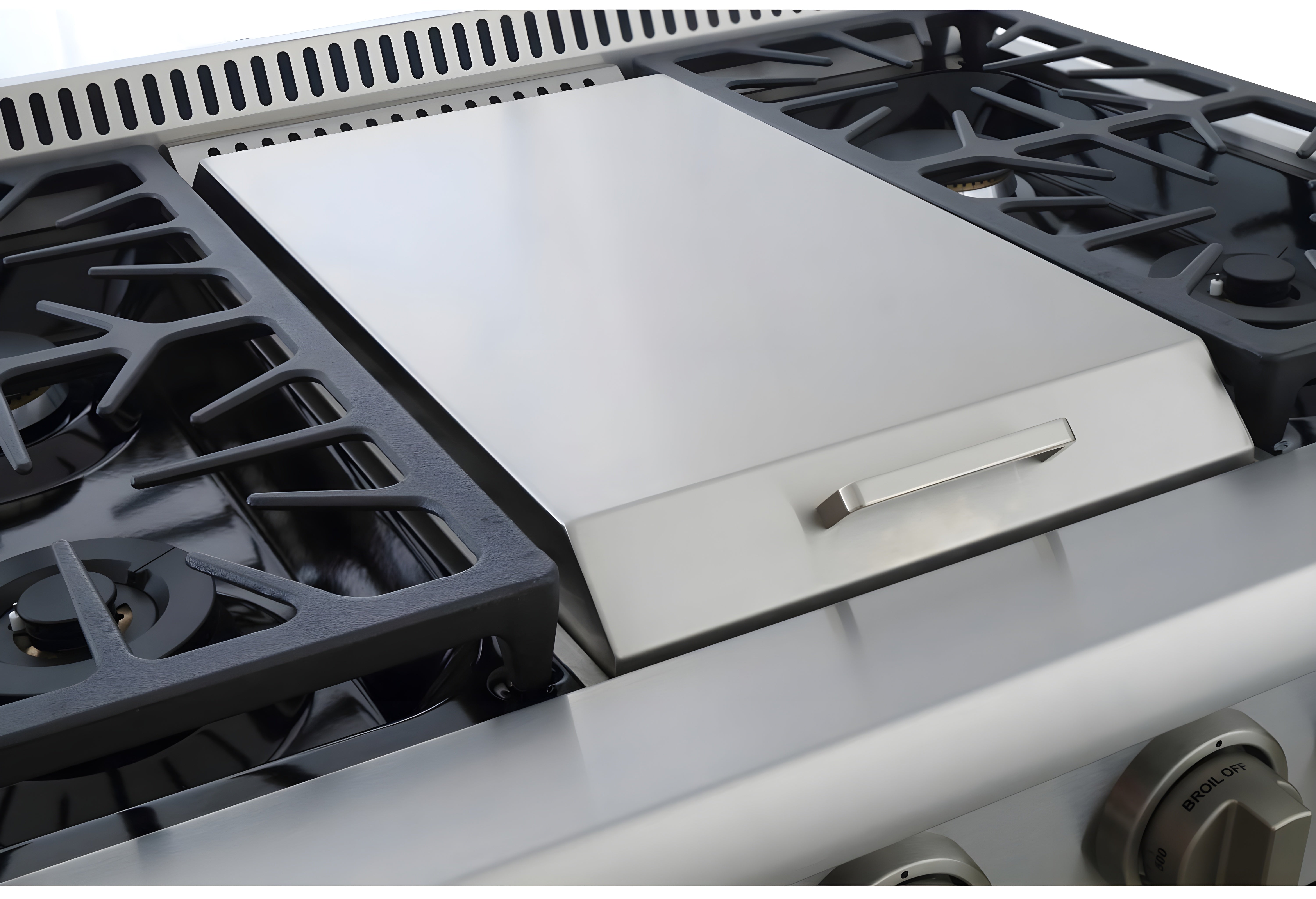 Kucht Professional 36 in. 5.2 cu ft. Propane Gas Range with Griddle and Silver Knobs - KRG3609U/LP-S
